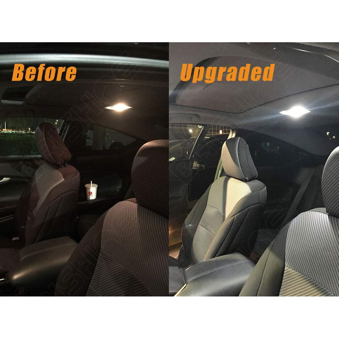Brishine White Interior Led Lights Kit For Honda Civic 2016 2017 2018 2019 2020 2021 Super Bright 6000K Interior Led Light Bulbs Package And Install Tool