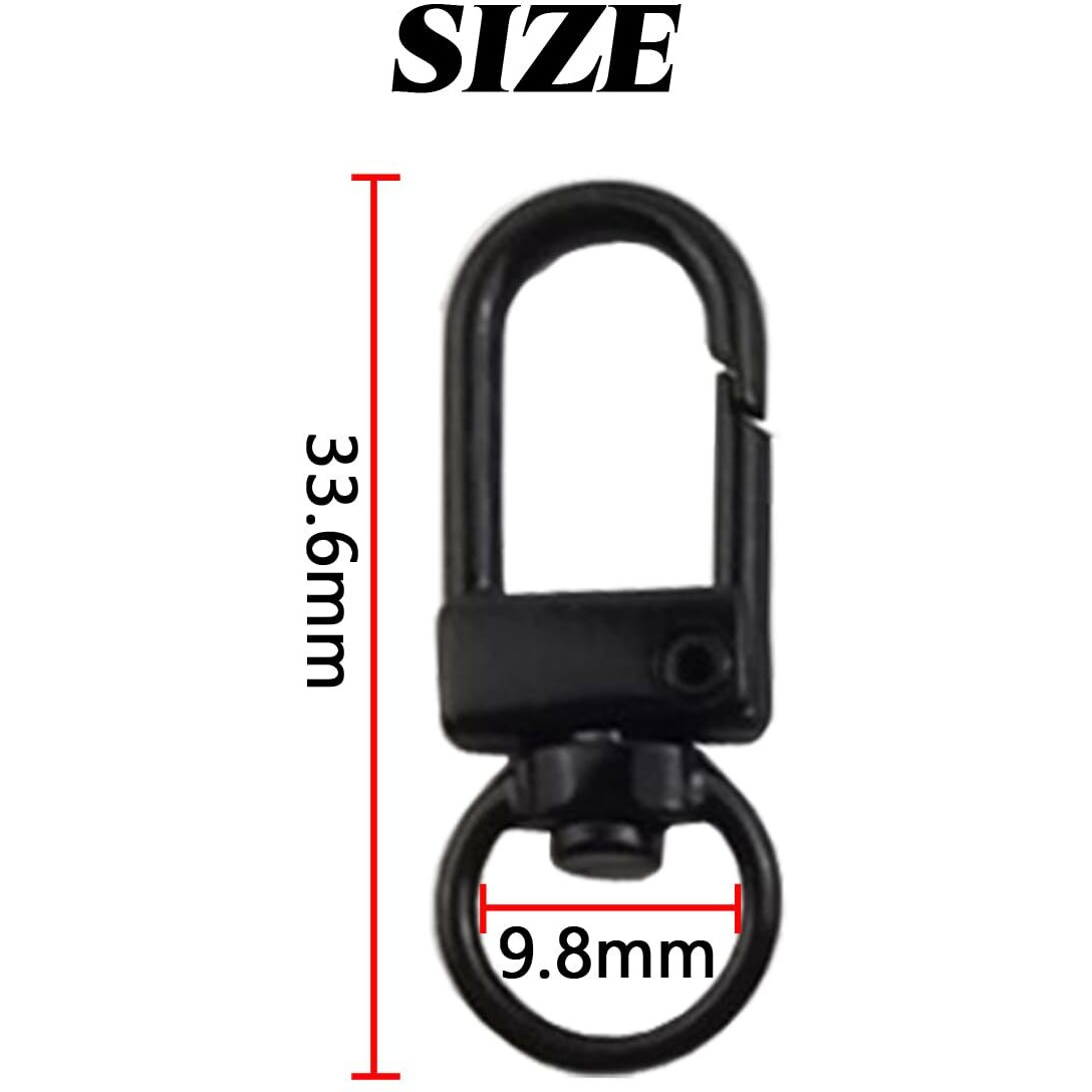 Nsbell 100Pcs Lanyard Swivel Snap Hooks Heavy Duty Metal Lobster Claw Clasps For Backpack Charms  Zipper Pulls  Beads Projects  Colorful Little Clip