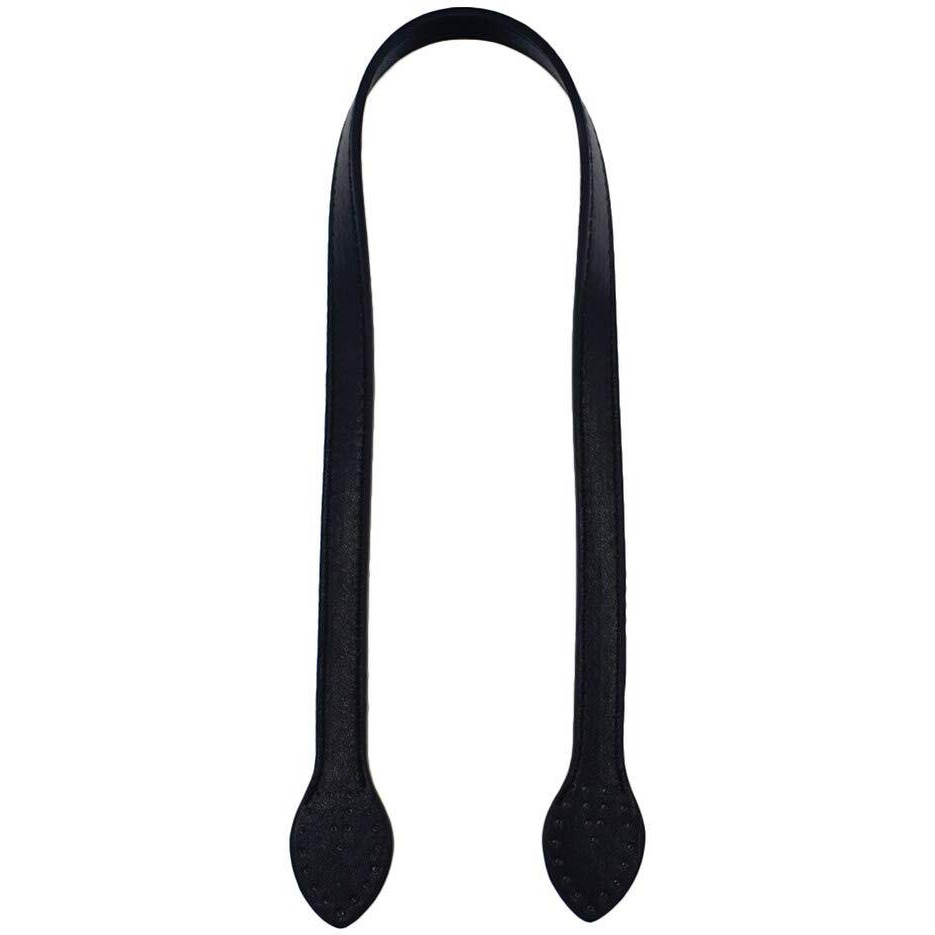 Supvox 2Pcs 24 Leather Purses Straps Leather Bag Handles Replacement Purse Straps Handbag Bag Wallet Straps (Black)