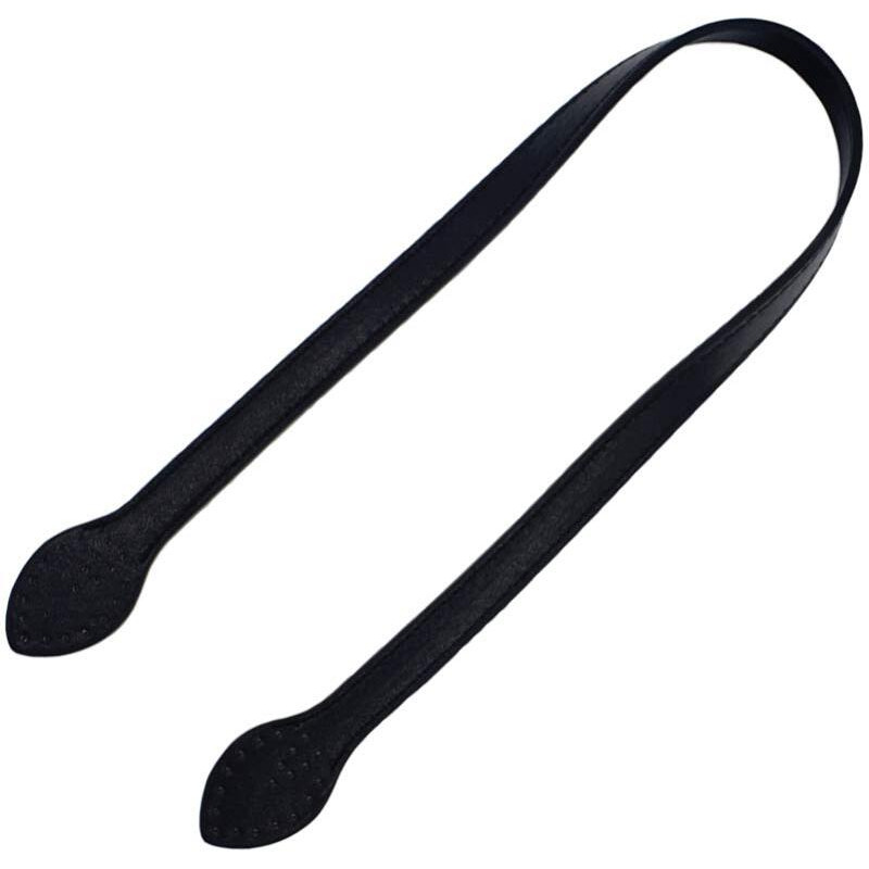Supvox 2Pcs 24 Leather Purses Straps Leather Bag Handles Replacement Purse Straps Handbag Bag Wallet Straps (Black)
