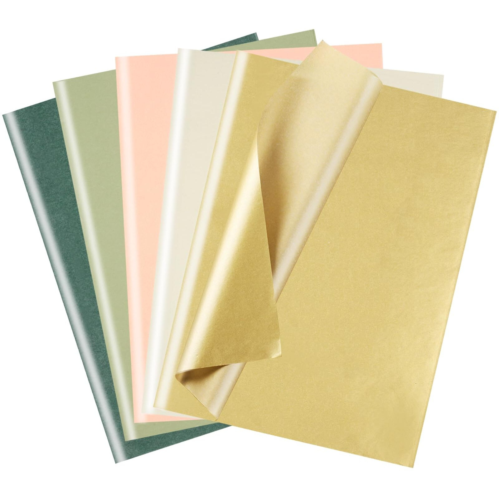 100 Sheets 20 * 14 Inches Green Yellow Gold Rose Tissue Paper For Gift Wrapping  Assorted Color Tissue Paper For Gift Bags For Wedding Valentines Greenery Themed Birthday Party Craft