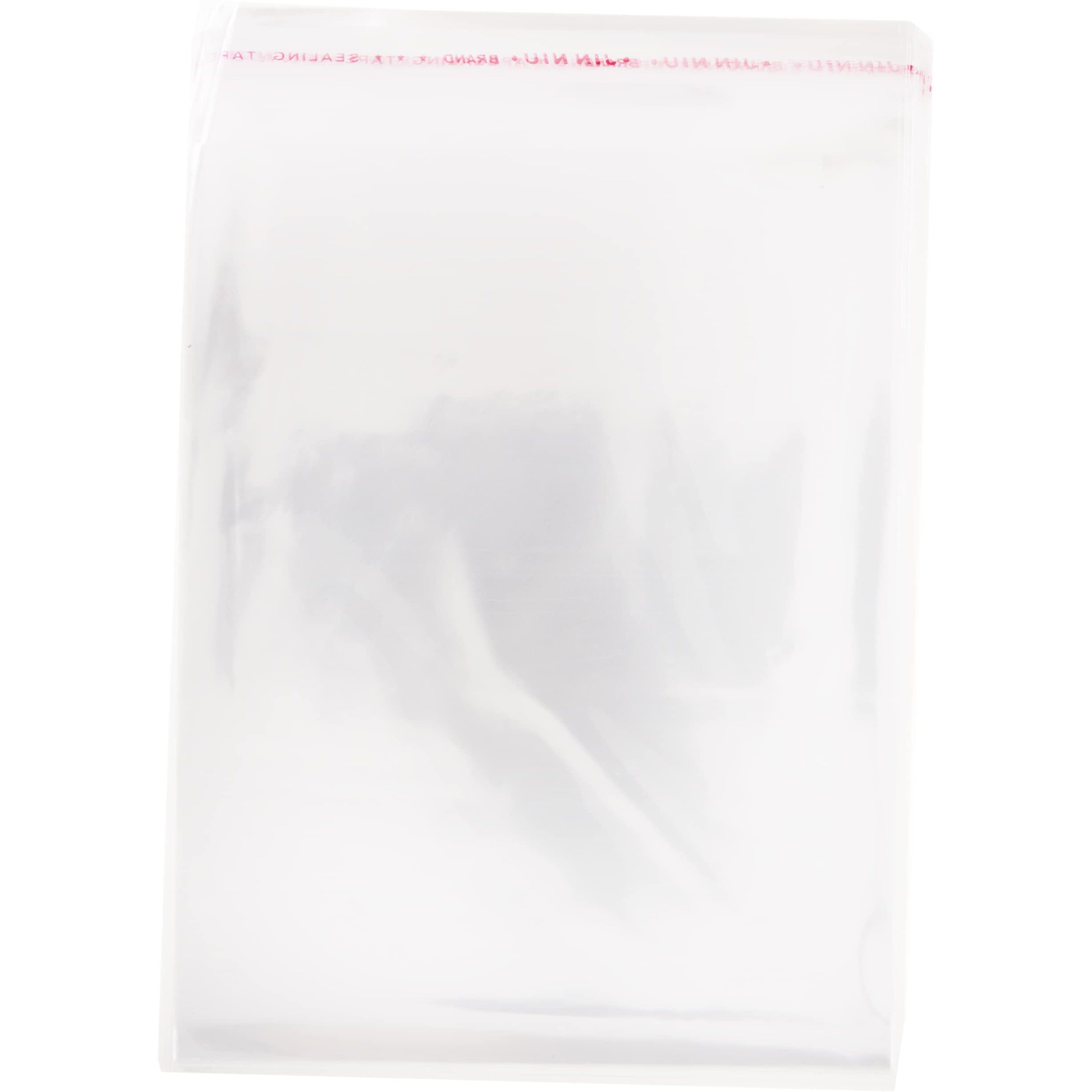 Patty Both 100 Pcs 4 5/8 X 5 3/4 Clear A2+ Card Resealable Cello / Cellophane Bags (Fit One A2 Size Card W/ Envelope)