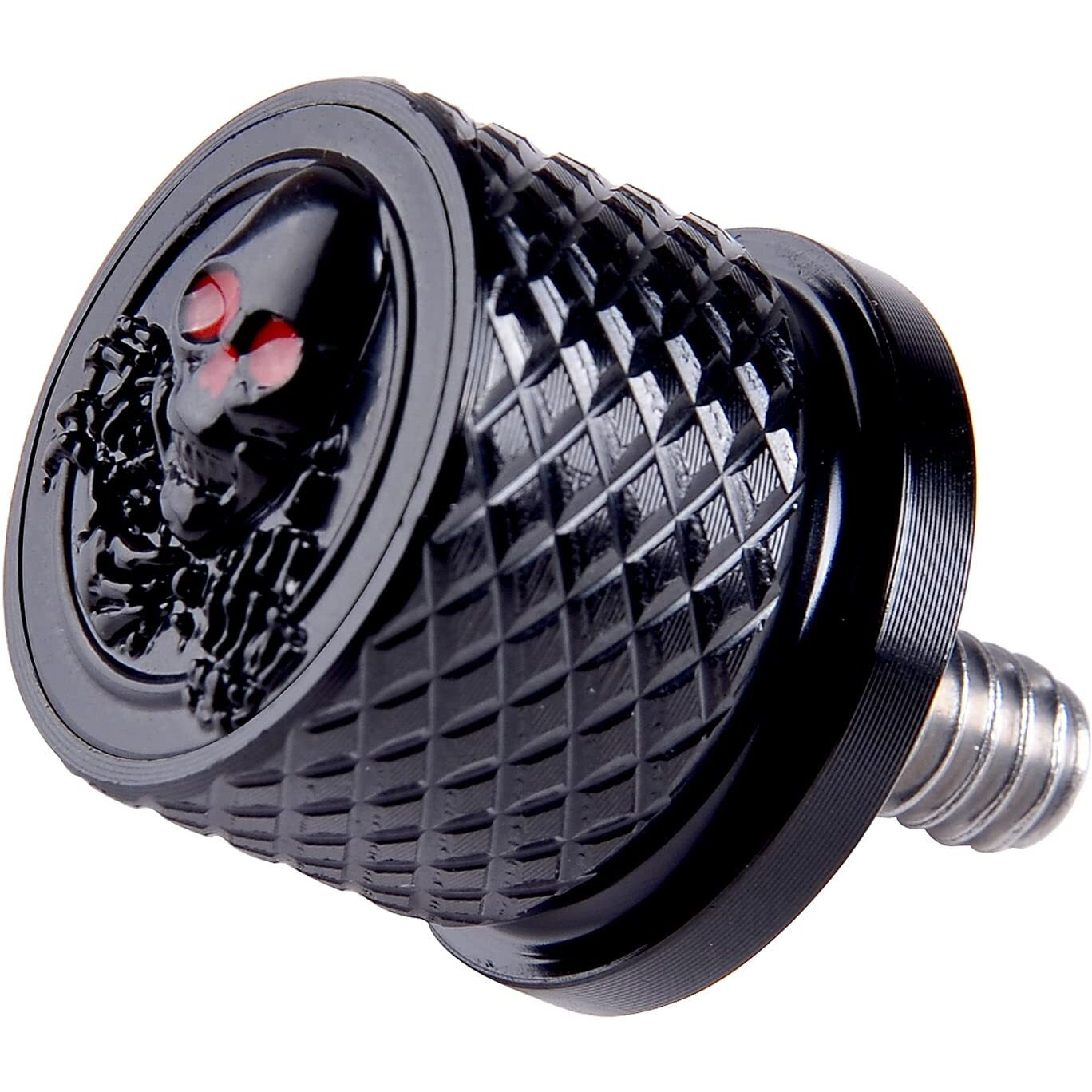 Sresk 3D Rear Fender Seat Bolt Screw For Harley Dyna Sportster Softail Road Glide Street Touring King Cvo Electra Iron 883 Bob 1996-2022 Thread 1/4""-20 Knurled Seat Nut (Black)