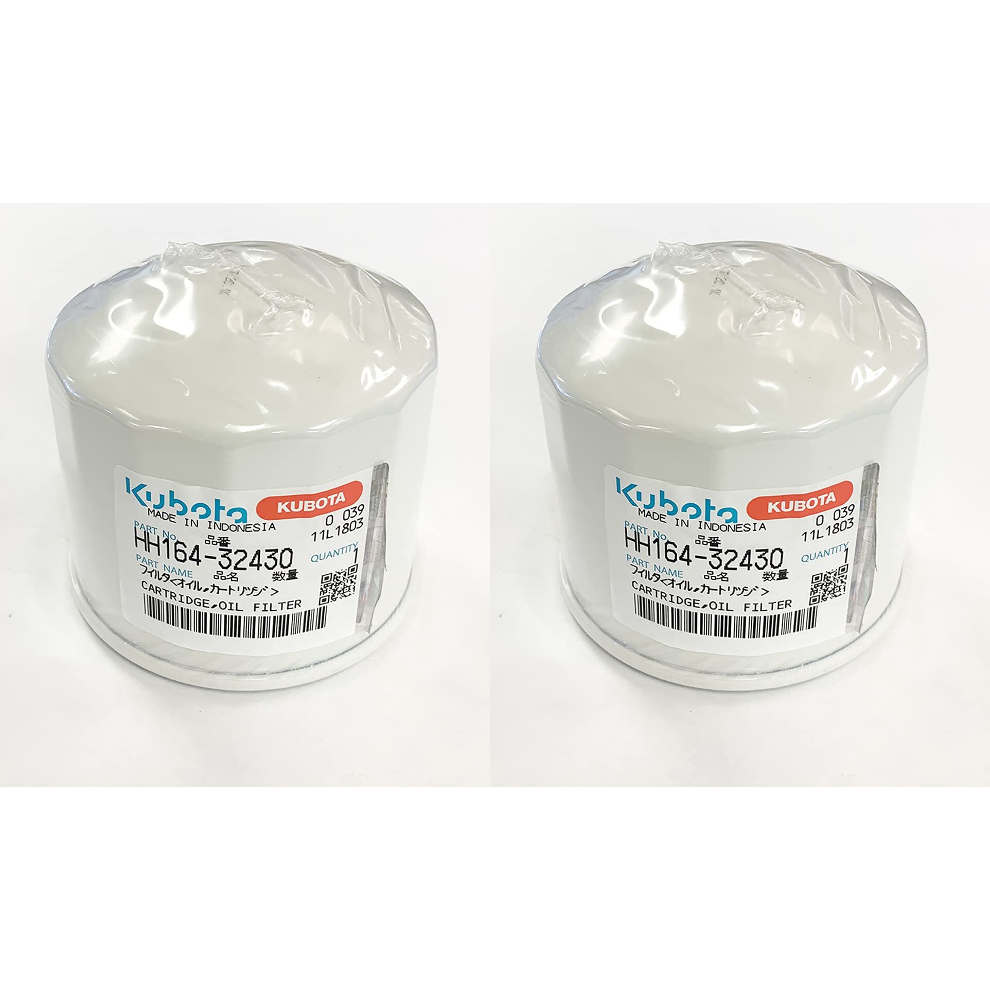 (2) Genuine Oem Kubota Diesel Engine Oil Filter Hh164-32430