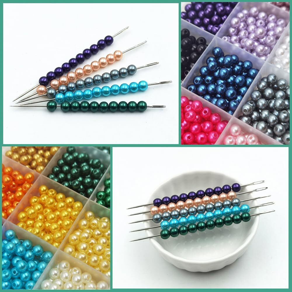 Inspirelle 1800 Pieces 6Mm Pearl Beads 30 Colors Plastic Spacers Beads For Jewelry Making And Crafting
