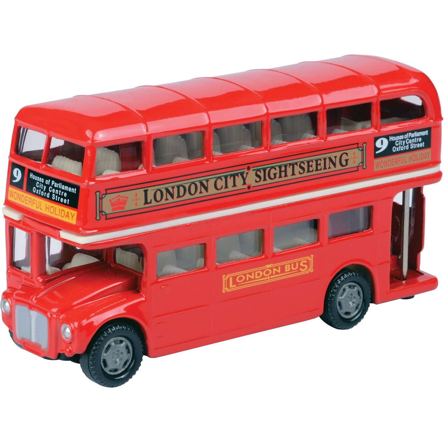 5 Inch London City Sightseeing Double Decker Tour Bus Scale Diecast Metal Model
