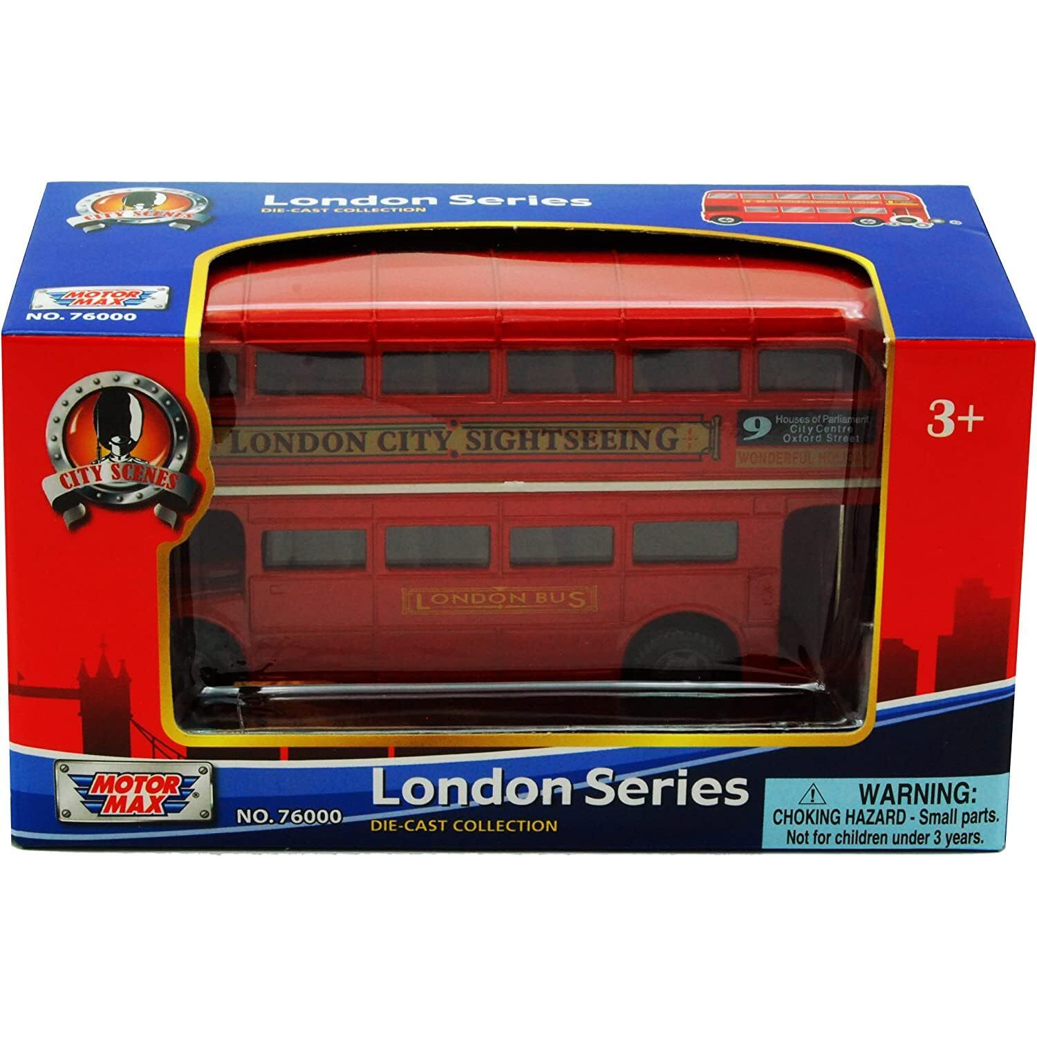 5 Inch London City Sightseeing Double Decker Tour Bus Scale Diecast Metal Model