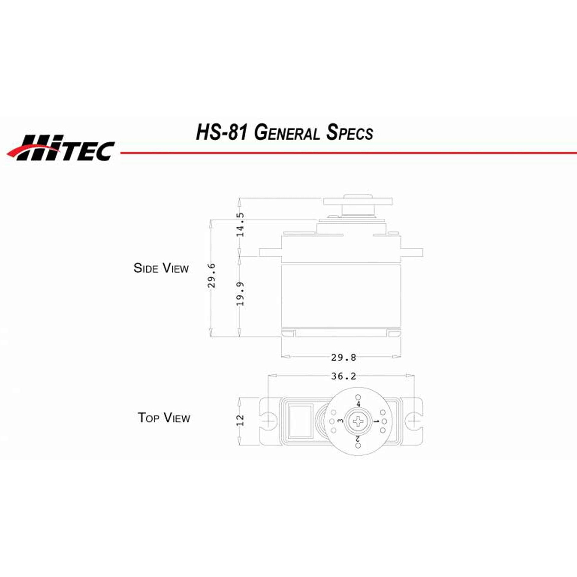 Hitec 31081S Hs-81 Sub Micro Servo
