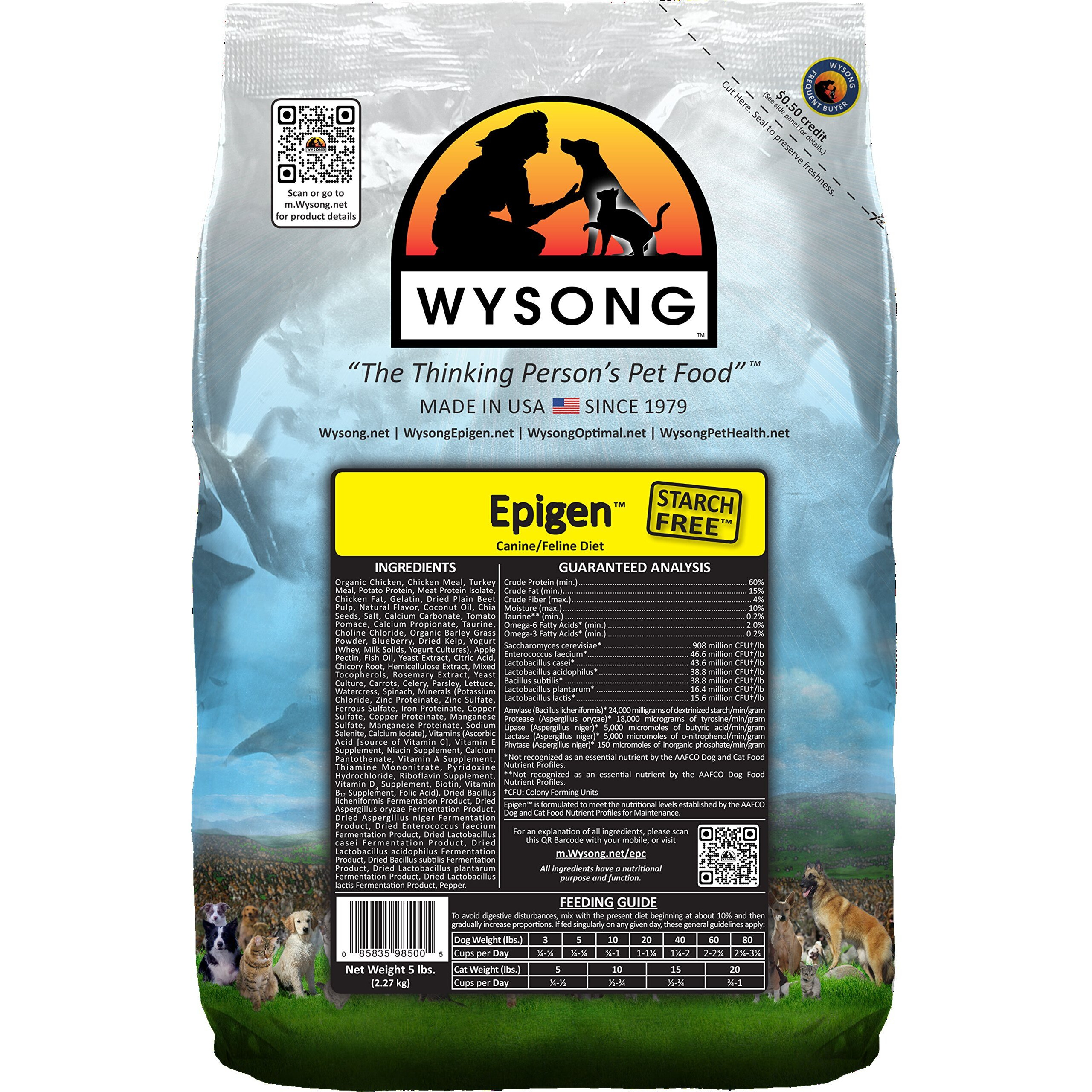 Wysong Epigen Canine/Feline Dry Diet - Dog/Cat Food- 5 Pound Bag (Wdcfe5)