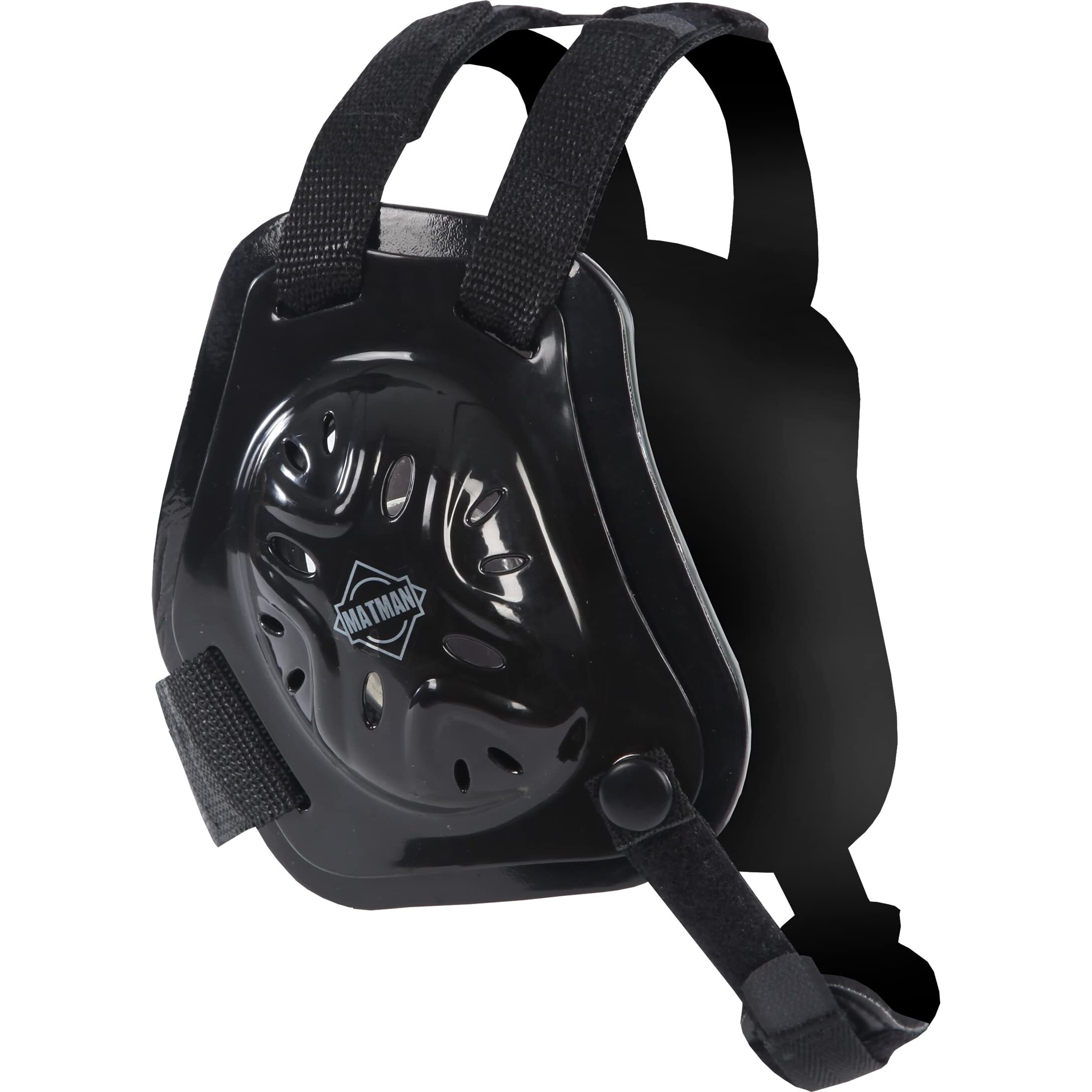 Matman Wrestling Headgear Adult Men Women Ear Guard Bjj Triforce Grappling Head Guard (Black)