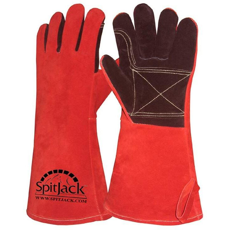 Spitjack Heat Resistant Fire Protection Fireplace Gloves For Grill  Welding  Bbq Cooking  Wood Stove  Oven  And Kitchen