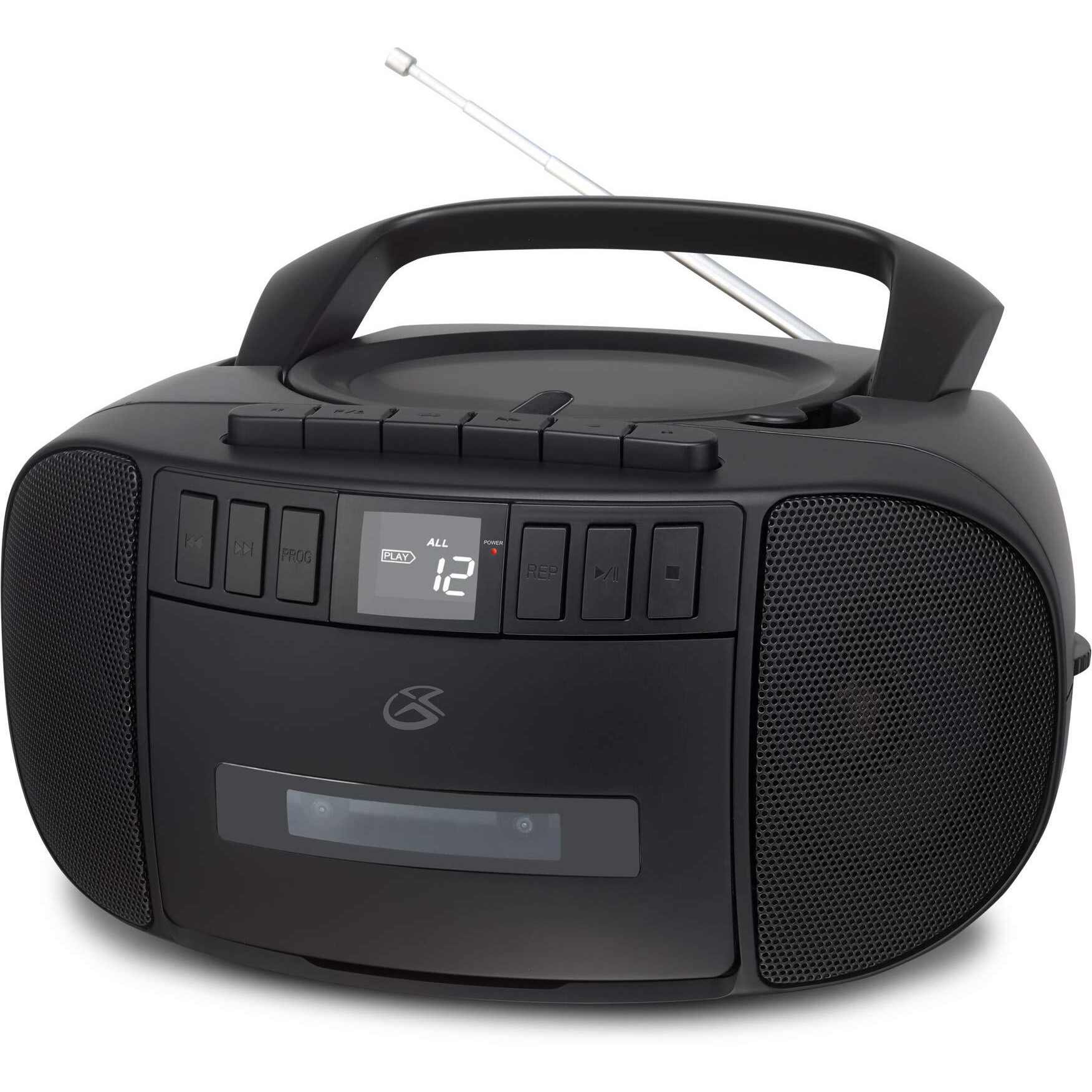 Gpx Bca209B Portable Am/Fm Boombox With Cd And Cassette Player  Black