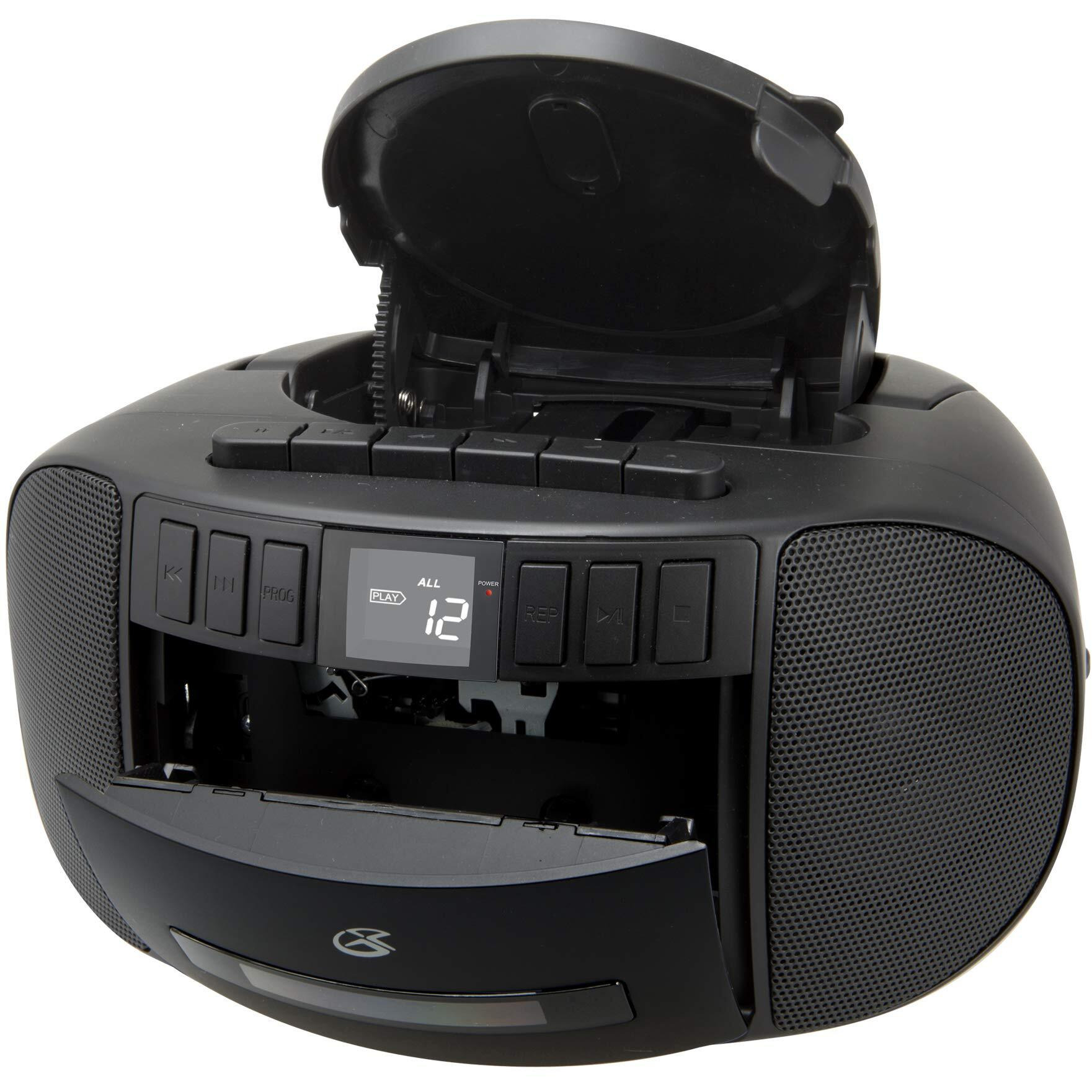 Gpx Bca209B Portable Am/Fm Boombox With Cd And Cassette Player  Black