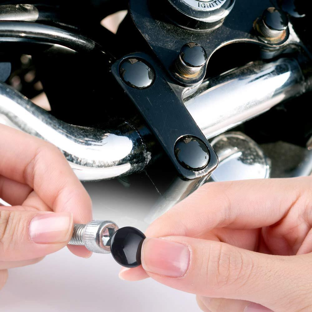 Kiwav Motorcycle Round Bolt Cap Screw Cover Plug Black For 8Mm Thread Allen Head Bolts  Ie M6 Allen Key