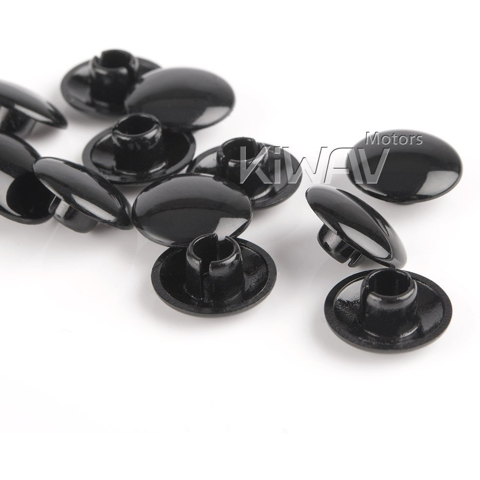Kiwav Motorcycle Round Bolt Cap Screw Cover Plug Black For 8Mm Thread Allen Head Bolts  Ie M6 Allen Key