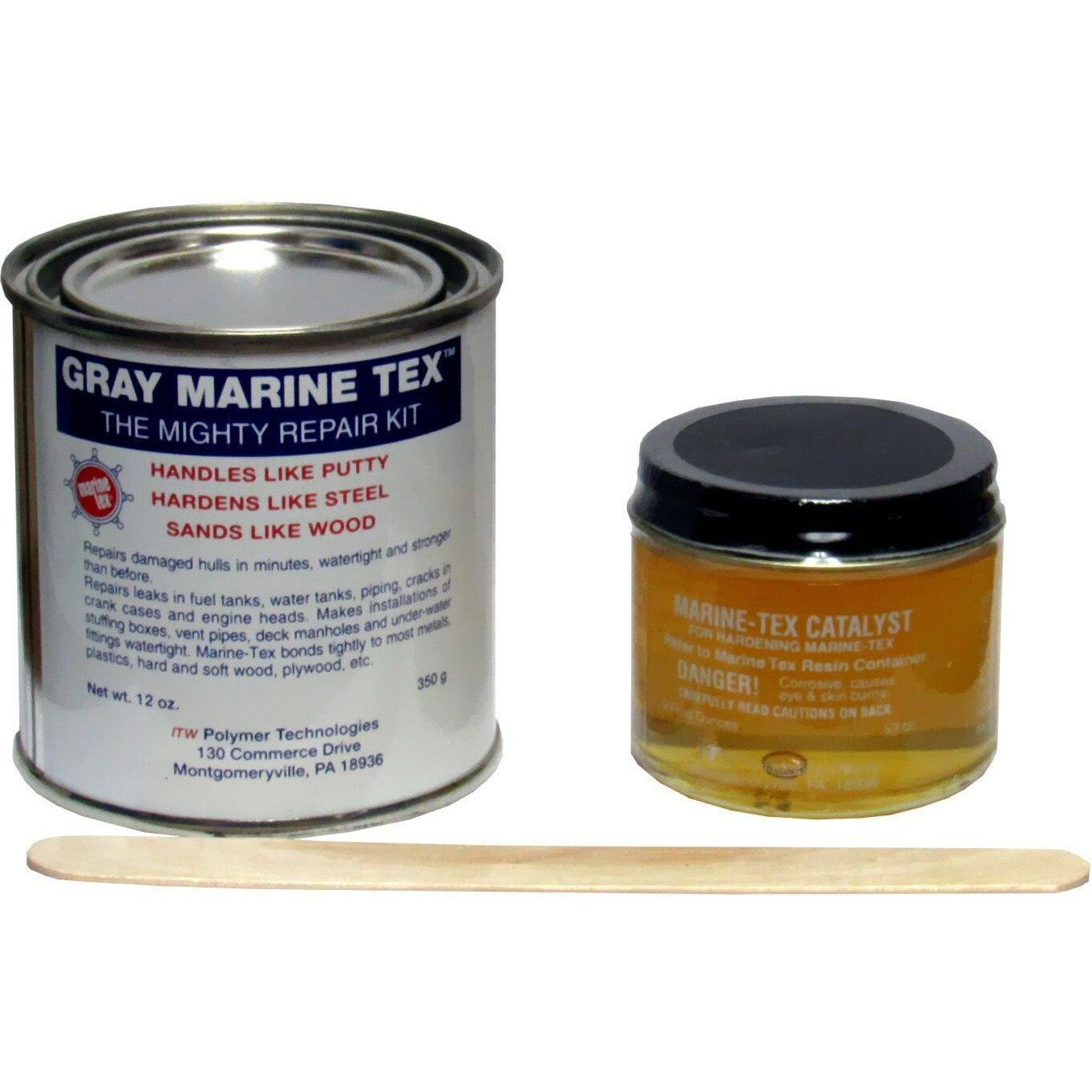 Travaco Products- Marine Tex Marine-Tex 14 Oz Kit Gray