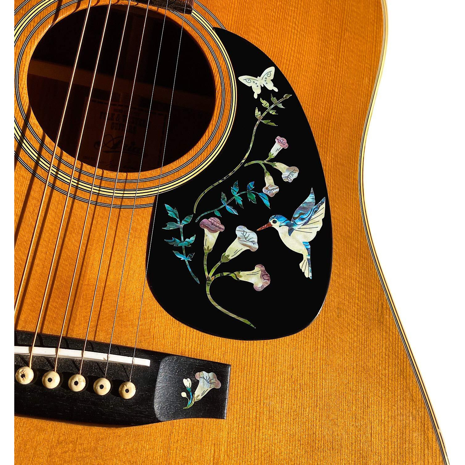 Assorted Hummingbird -Inlay Stickers Set- Abalone Blue