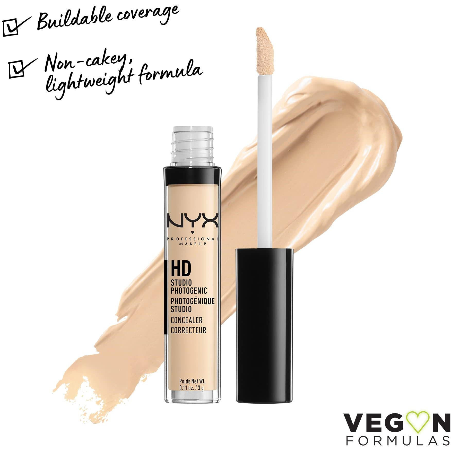 Nyx Professional Makeup Hd Studio Photogenic Concealer Wand  Medium Coverage - Alabaster