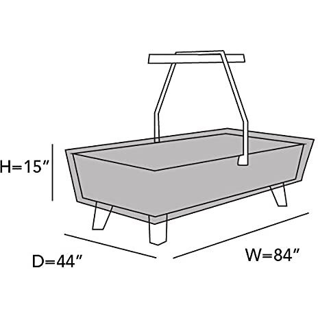 Covermates Air Hockey Table - Light Weight Material  Weather Resistant  Outdoor Living Cover  84W X 44D X 15H  Black