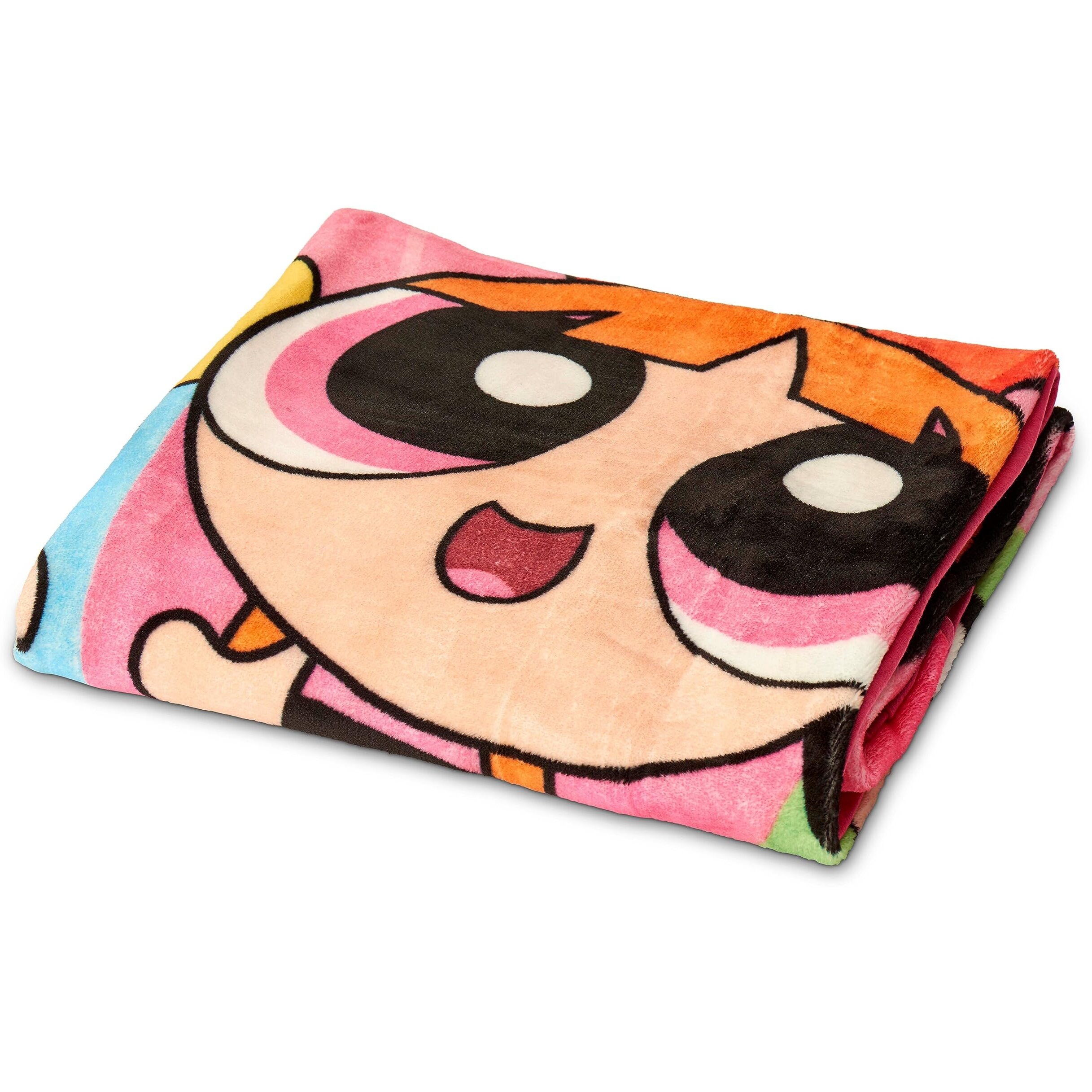 Northwest Cartoon Network Micro Raschel Throw Blanket Powerpuff Girls  Day Saved  46"" X 60""