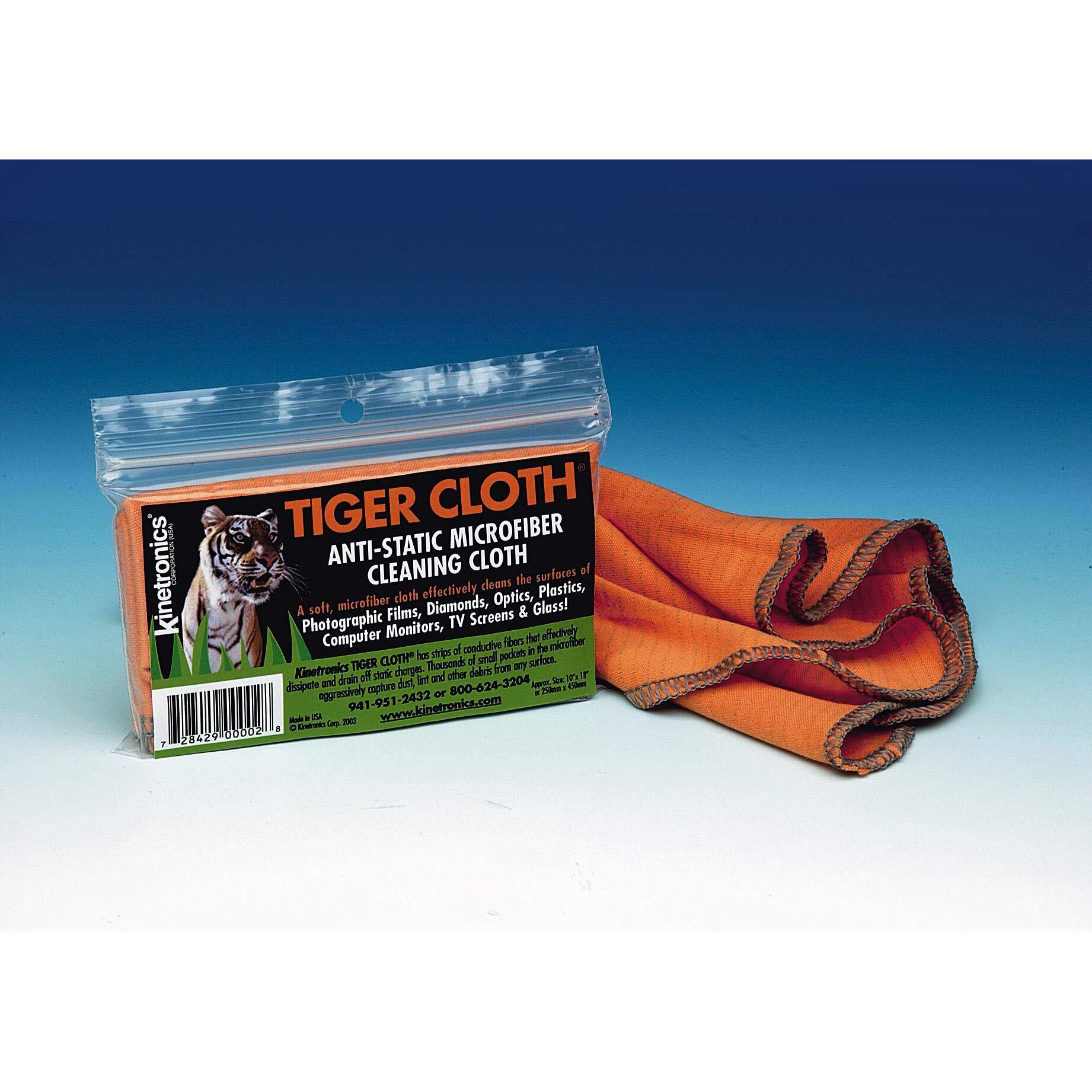 Kinetronics Anti-Static Microfiber Cloth  10X18-Inch Tiger Cloth