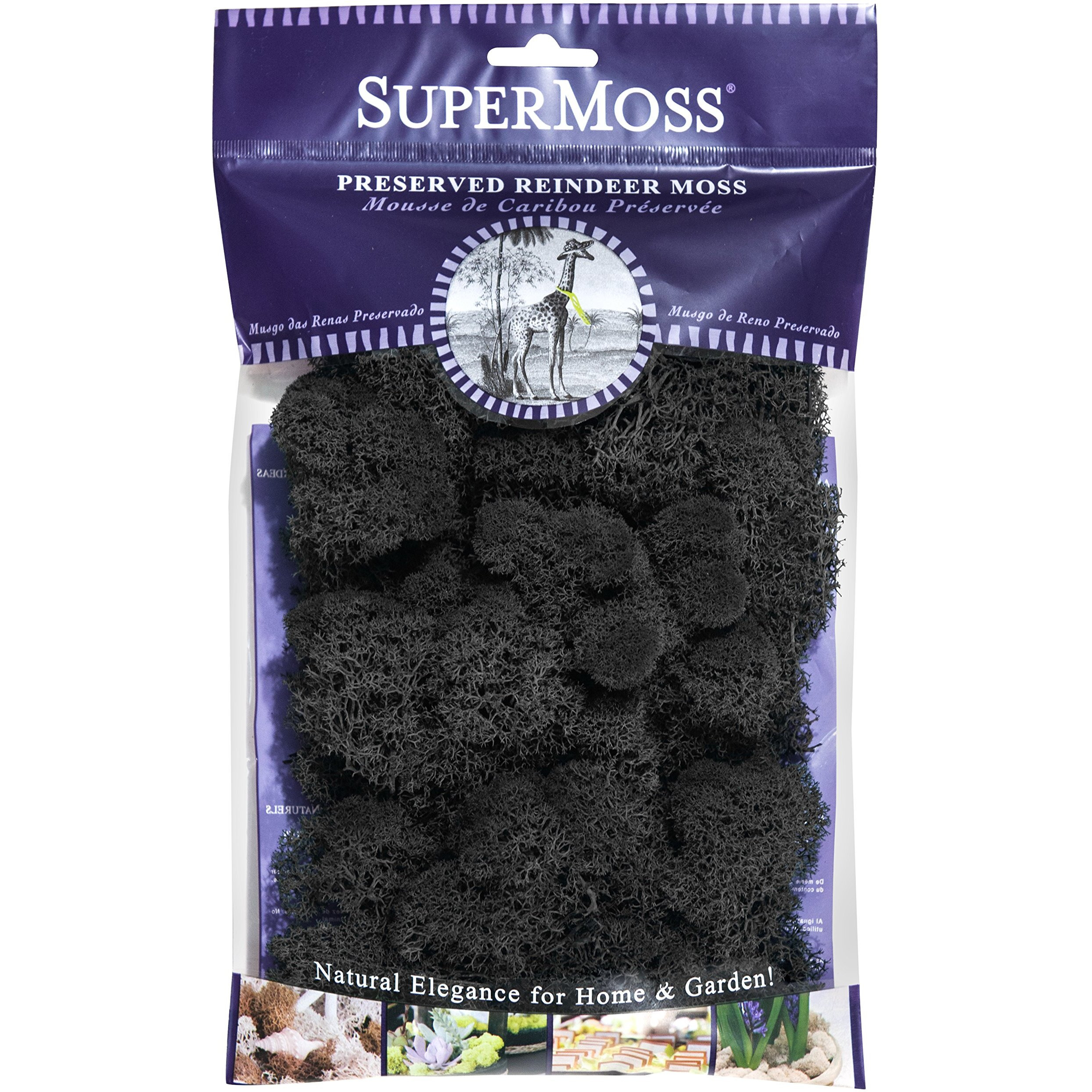 Supermoss 7 59834 25123 1 Super Moss  80.75 Cubic Inch (In3) Bag (Appx. 2Oz)  Black