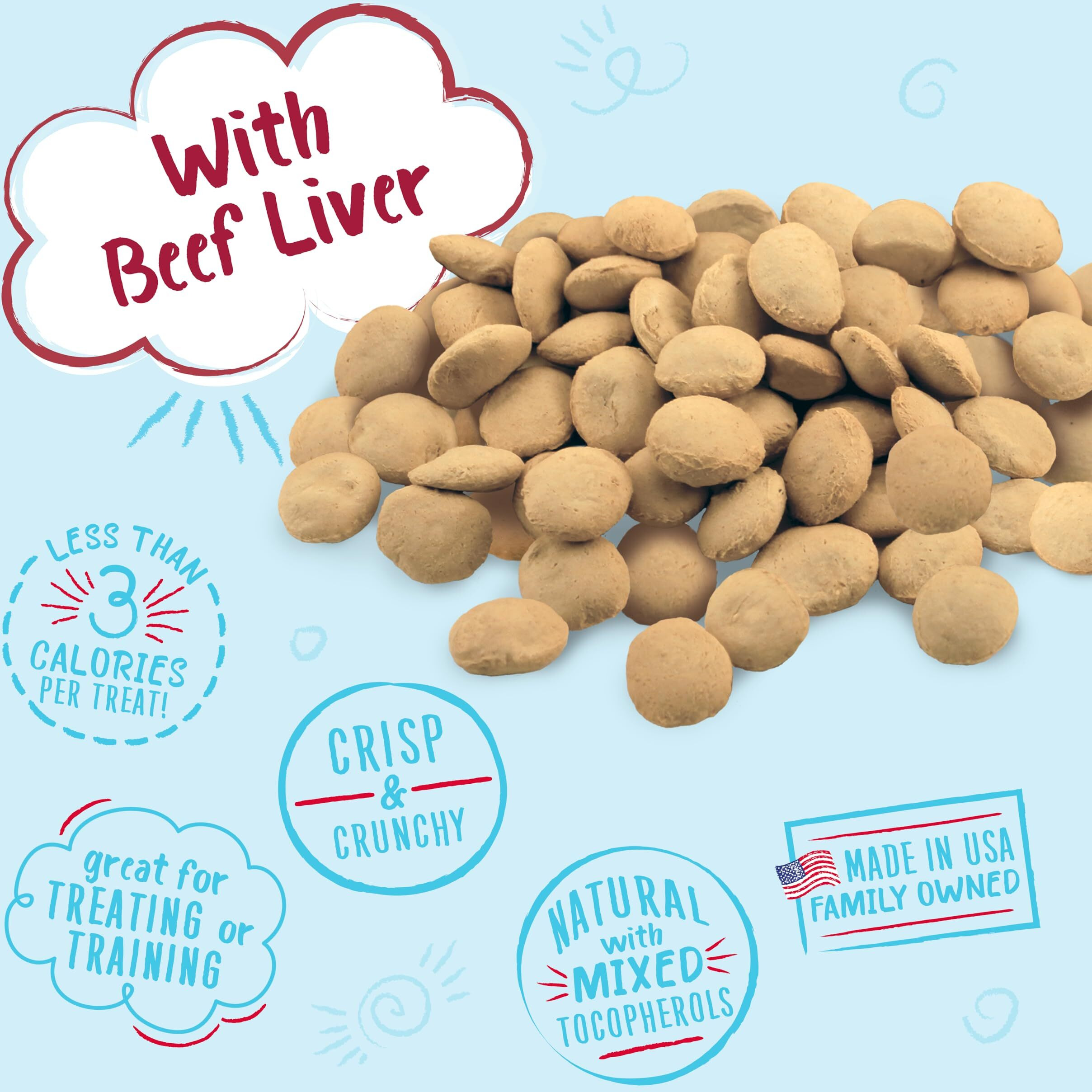 Charlee Bear Original Crunch Beef Liver Dog Treat  16 Oz Bag - Made In Usa  Natural Training Treats