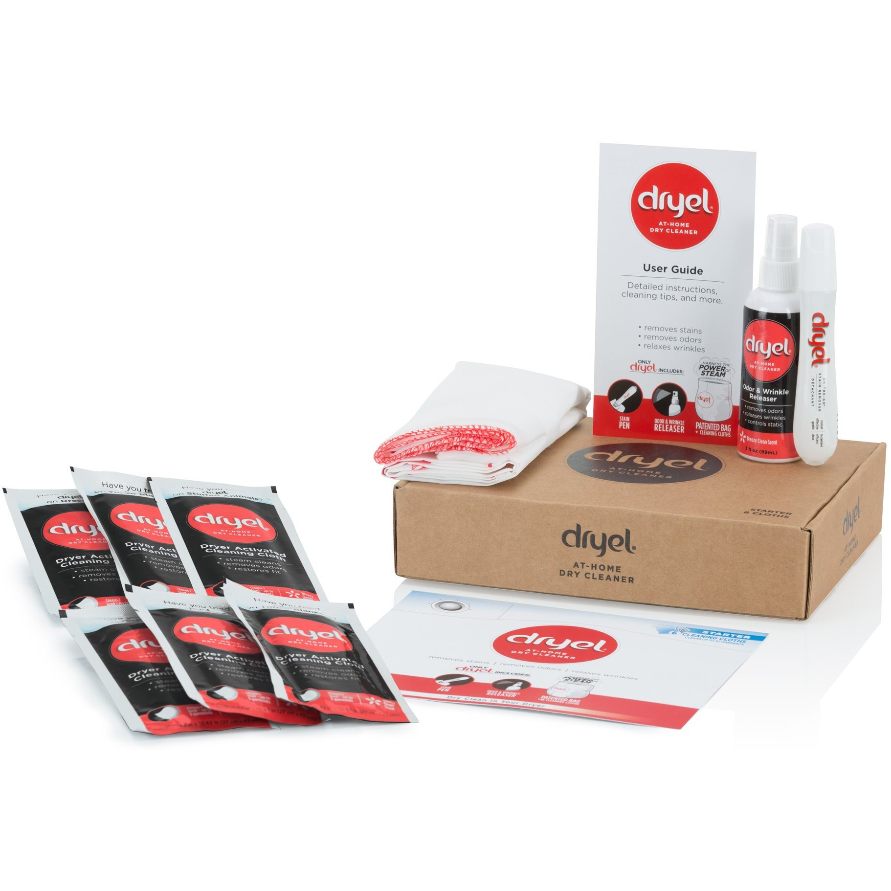 Dryel At-Home Dry Cleaner Starter Kit  Gentle Laundry Care For Special Fabrics And Dry-Clean-Only Clothes  6 Loads