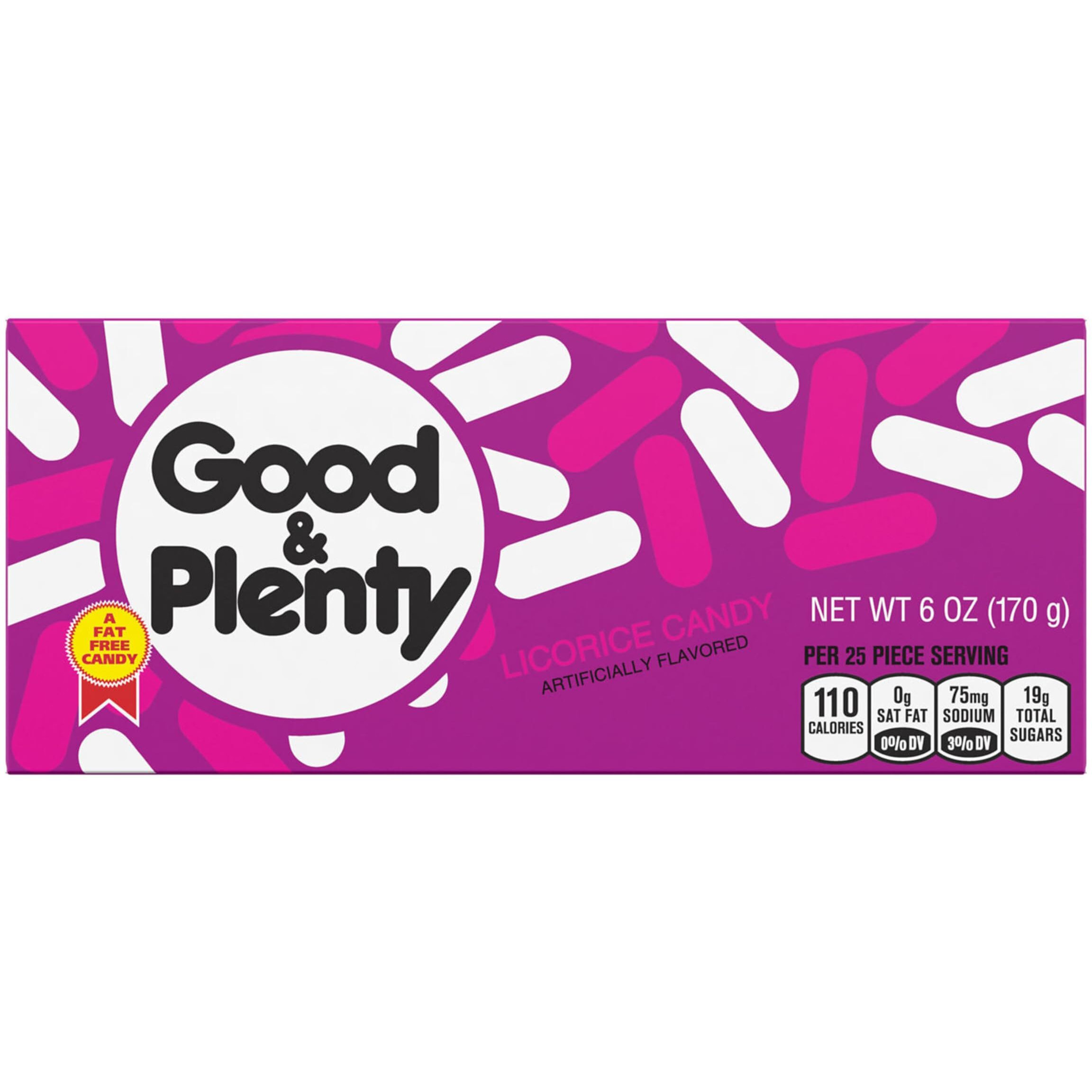 Good & Plenty Licorice Fat Free  Candy Boxes  Vegetarian  6 Oz (12 Count)