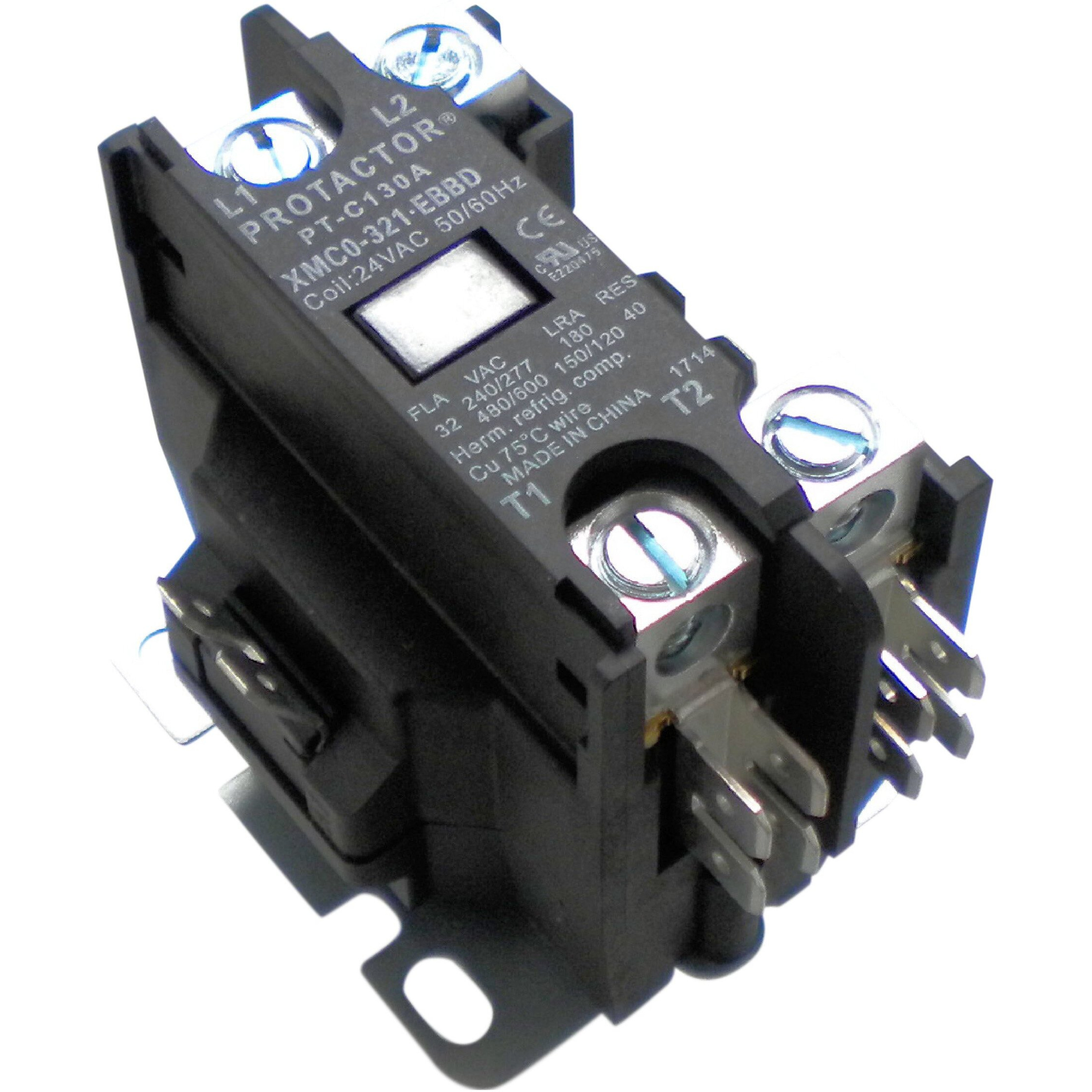 Onetrip Parts Contactor 1 Pole 32 Amp Protactor Heavy Duty Enclosed Replacement For Carrier Bryant Payne P282-0311