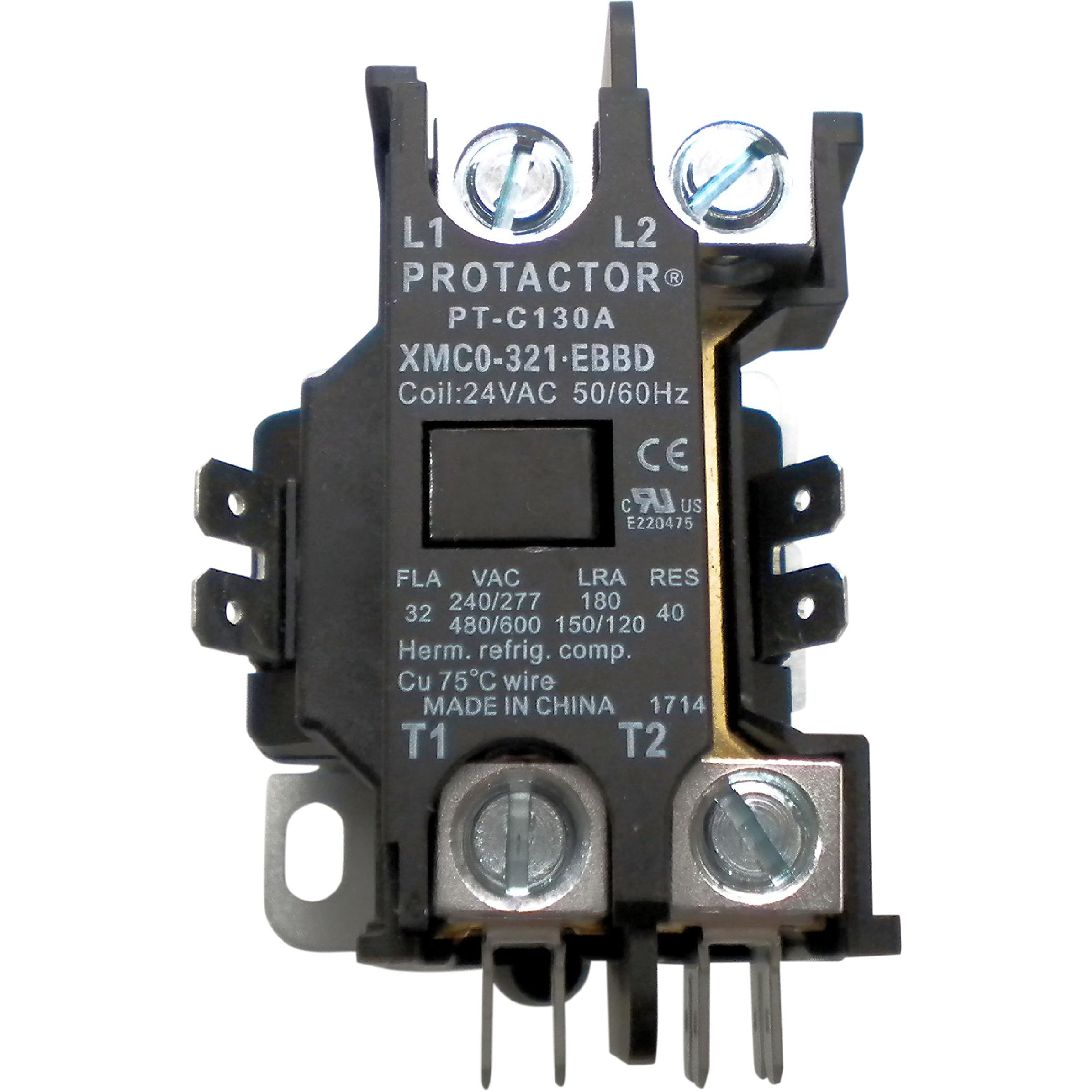 Onetrip Parts Contactor 1 Pole 32 Amp Protactor Heavy Duty Enclosed Replacement For Carrier Bryant Payne P282-0311