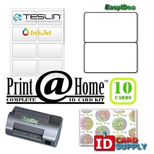 Complete Print @ Home Kit | Makes 10 Pvc Like Id Cards | For Inkjet Printers