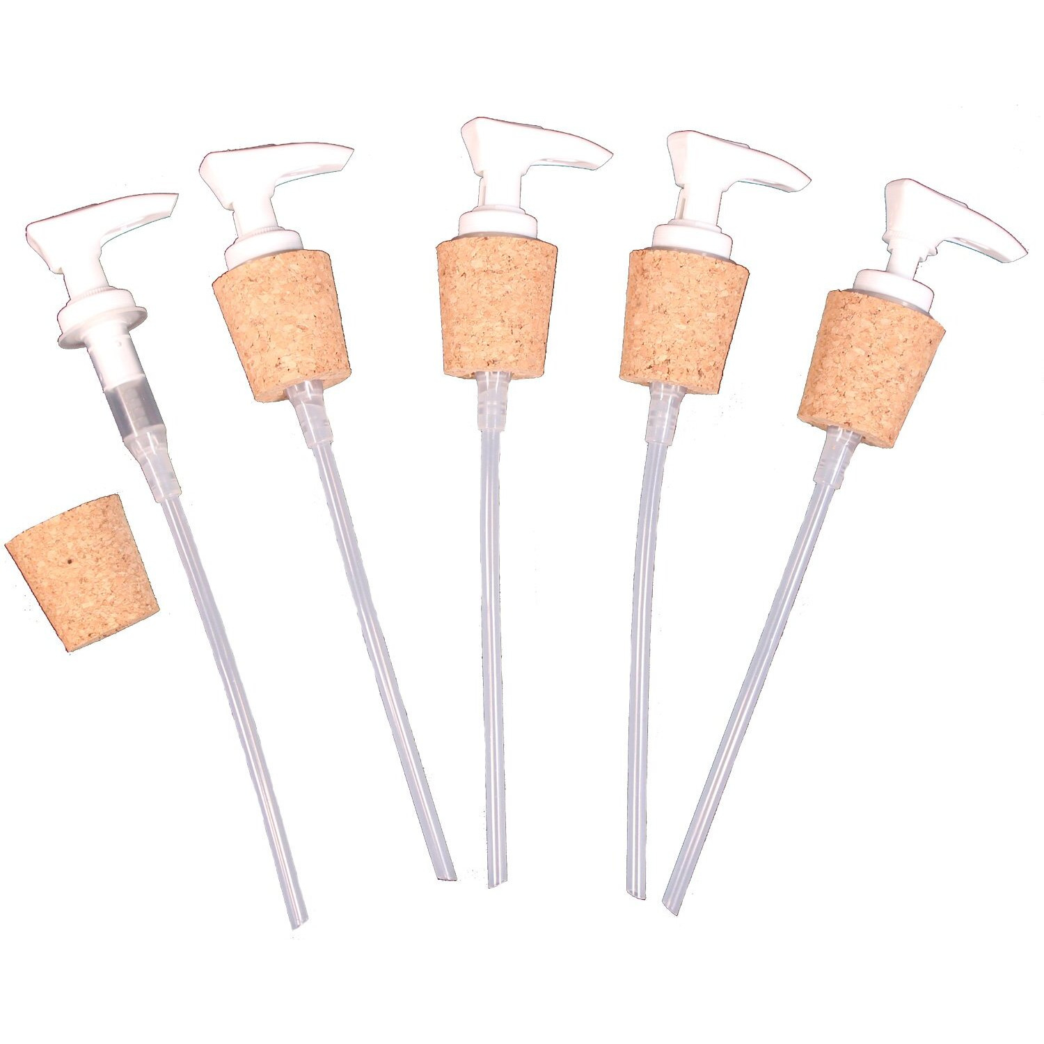 Creative Hobbies White Pump Dispenser Has Cork Stopper For Easy Press-In Fit (Pkg/5)