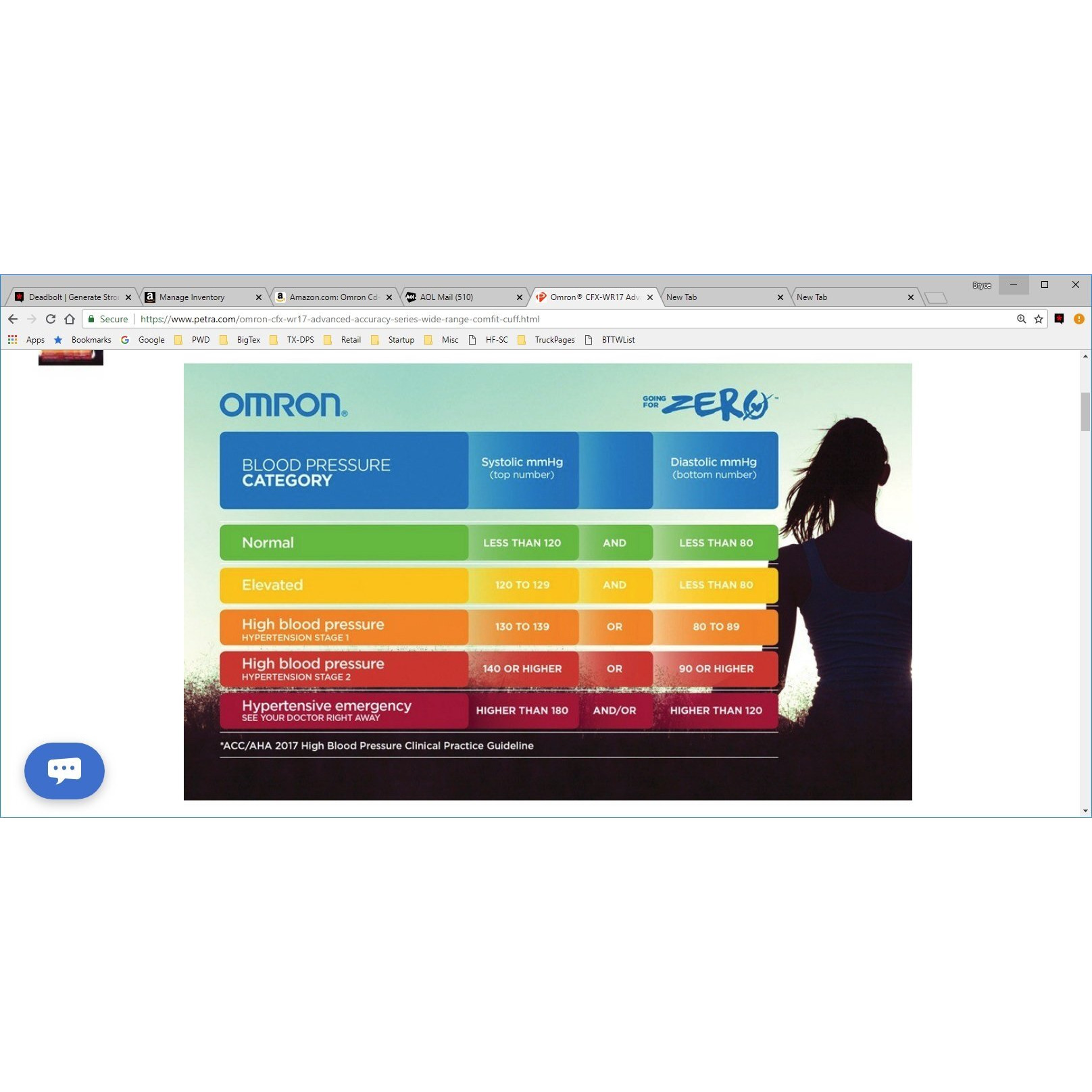 Omron Blood Pressure Cuff Hem-Rml31 For Omron Bp Monitor 10 Series   7 Series   5 Series   3 Series   Bp742N   Bp786   Bp785N   Bp761   Bp710N   Large 9-17 Inches