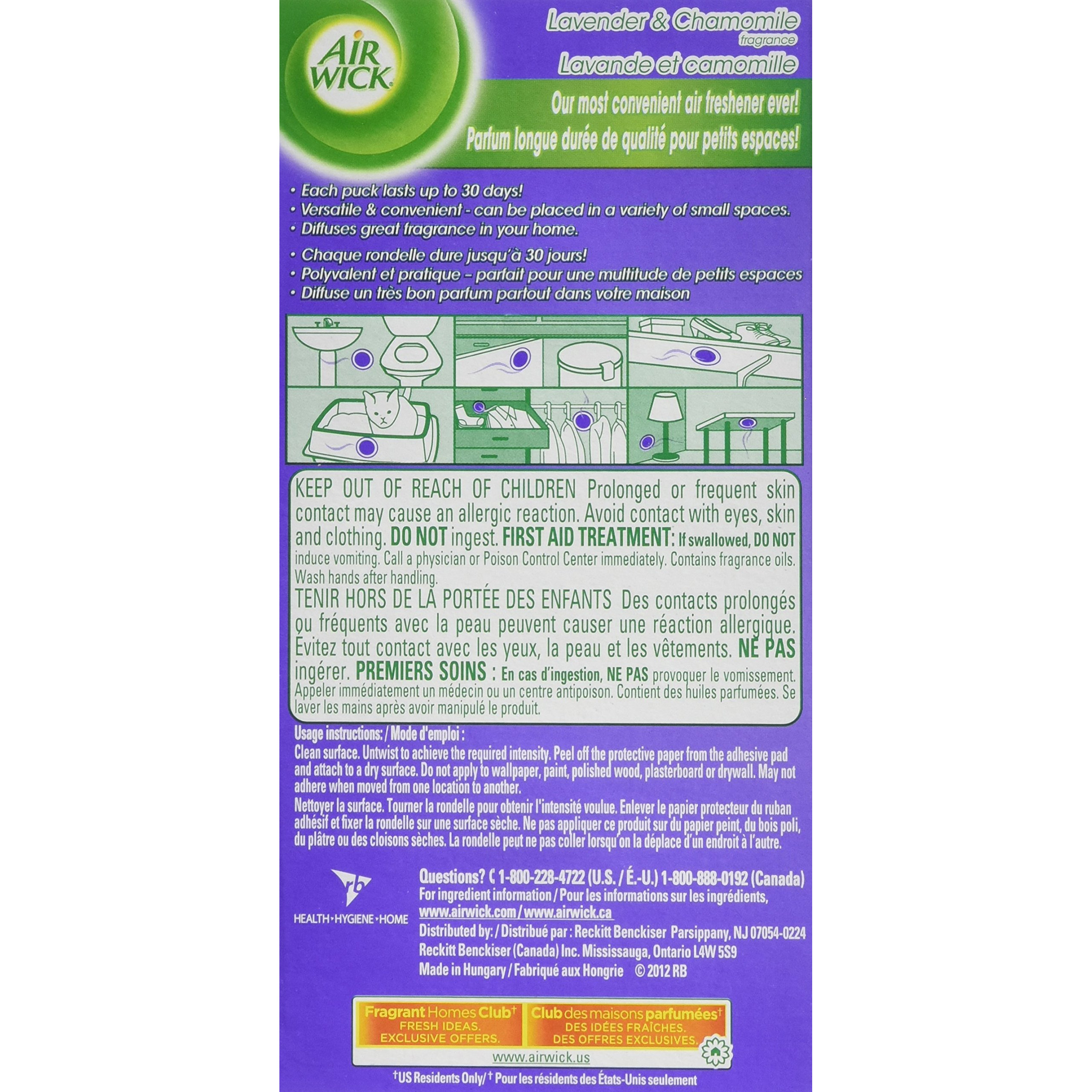 Air Wick Stick Ups Air Freshener  Lavender And Chamomile 2Ct  2.1 Oz (Pack Of 6)