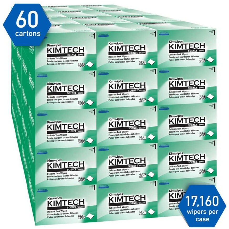 Kimberly Clark Safety 34155 White Kimwipes Delicate Task Wipers  4.4"" X 8.4"" (Pack Of 280)
