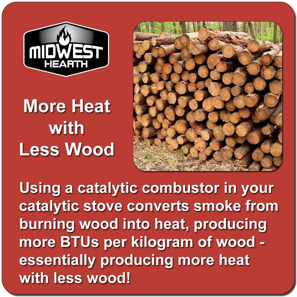 Midwest Hearth Wood Stove Catalytic Combustor Replacement Catalyst Blaze King Princess (4"" X 10.6"" 2"" Metal)