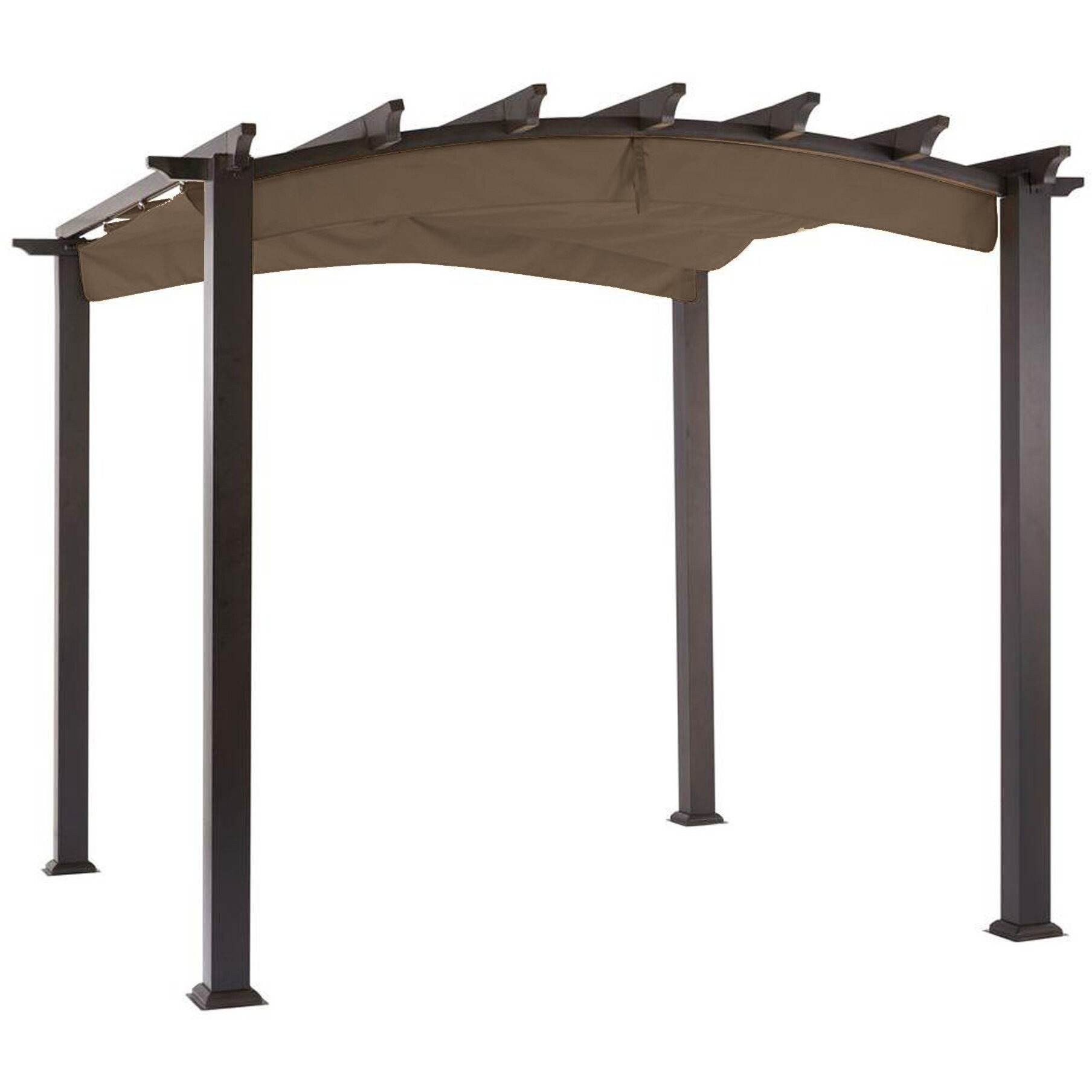 Garden Winds Replacement Canopy For The Hampton Bay Arched Pergola - Riplock 350 - Nutmeg