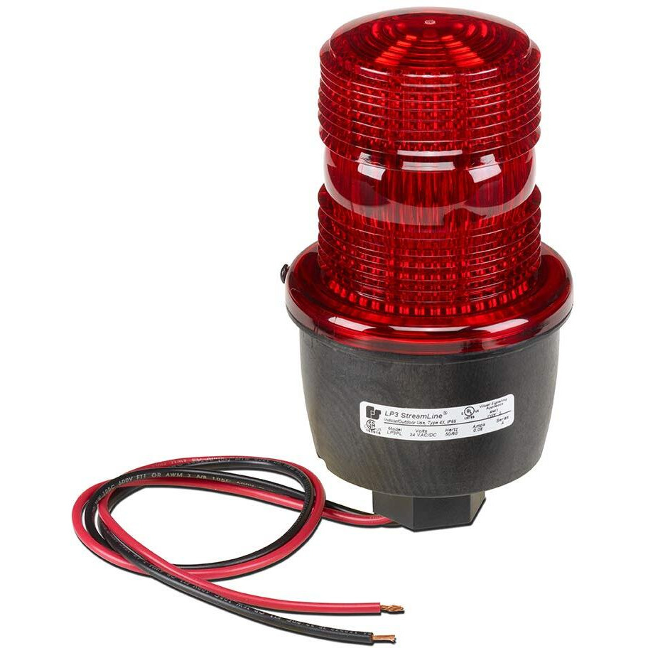 Federal Signal Low Profile Warning Light  Led  Red  120Vac  Lp3Pl-120R