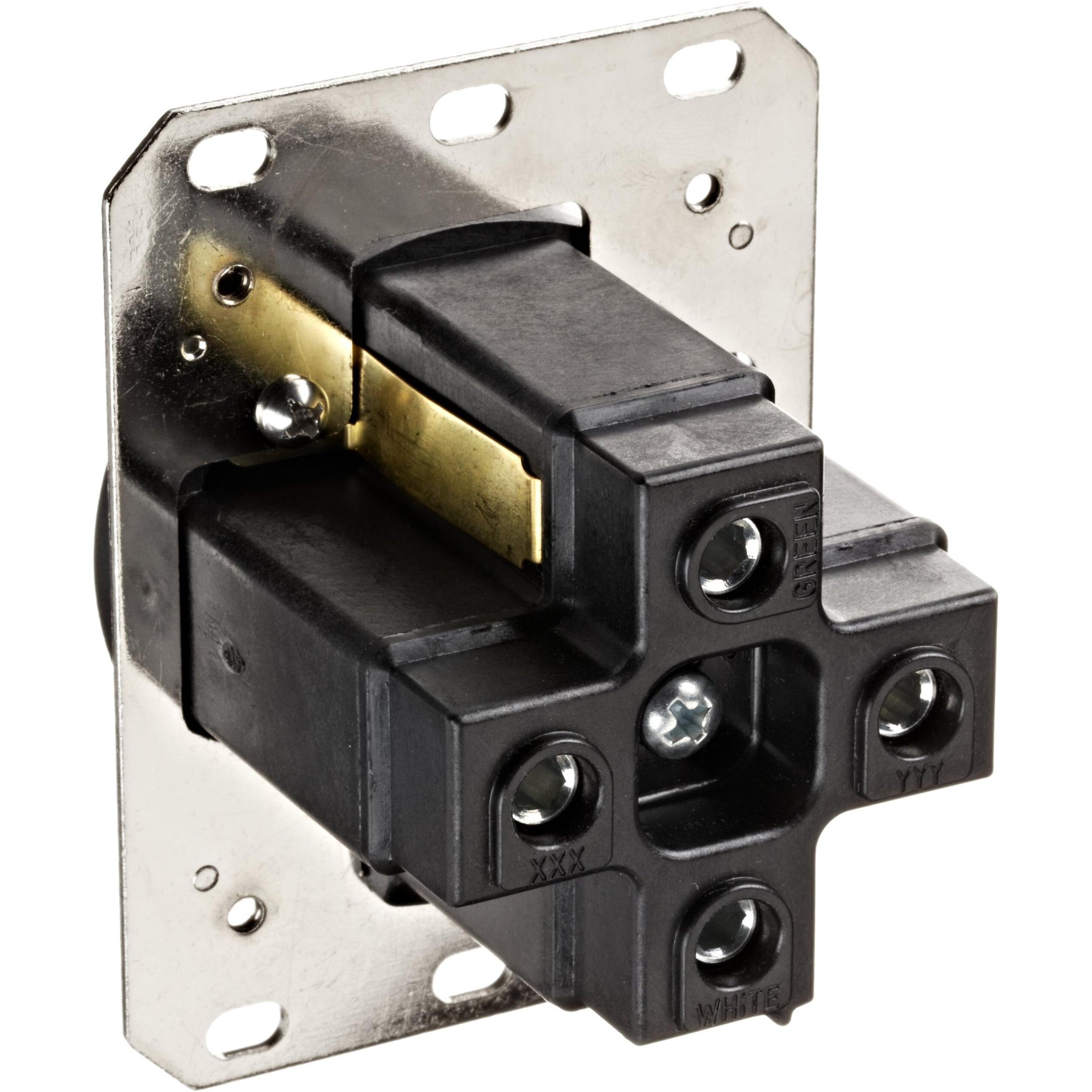 Straight Blade Devices  Receptacles  Flush Receptacle  Industrial Grade  3-Pole 4-Wire Grounding  50A 125/250V  14-50R  Black  Single Pack