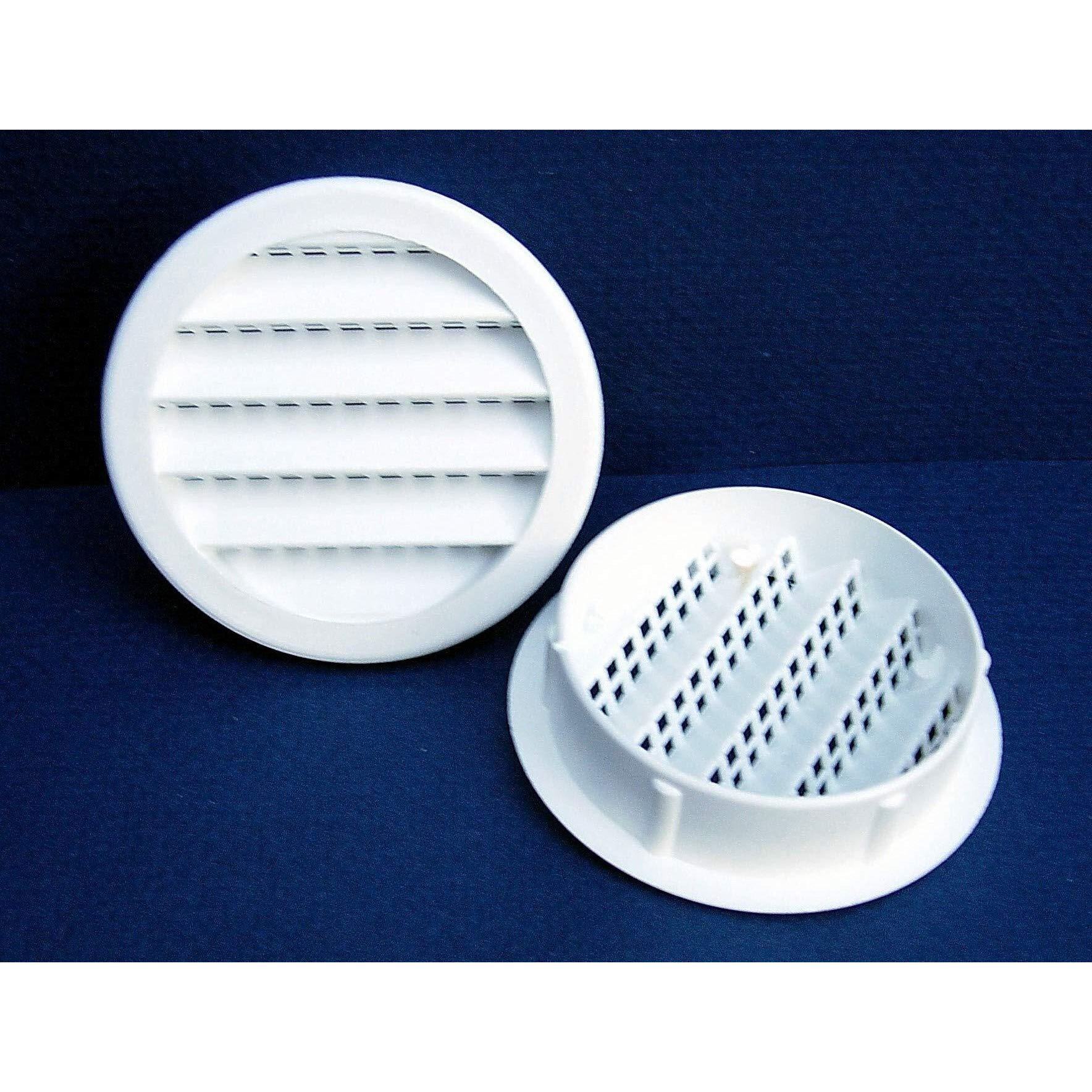 Maurice Franklin 2.5"" Round Plastic Vent - White - Package Of 4