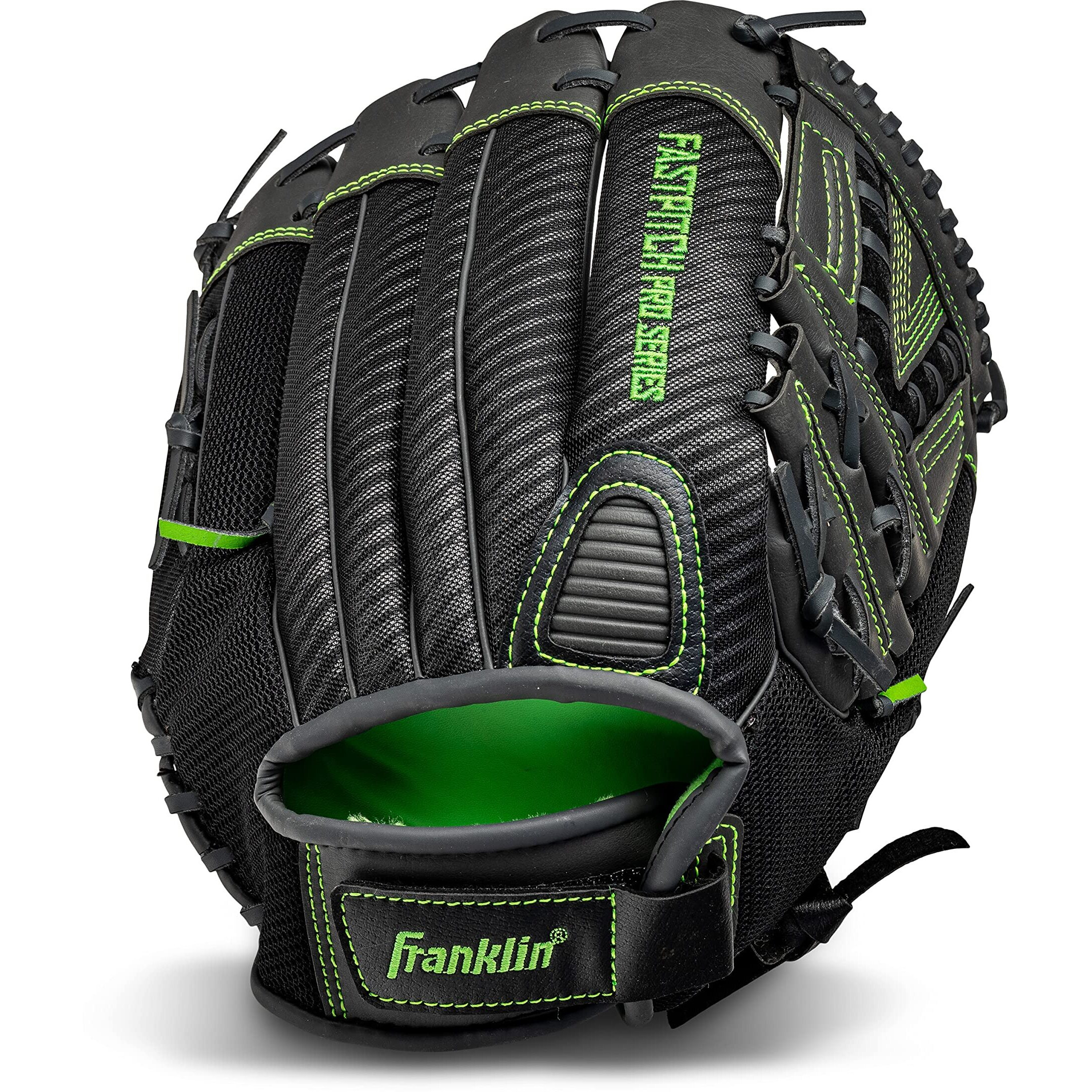 Franklin Sports Softball Glove - Windmill Fastpitch + Slowpitch Softball Glove - Green Softball Mitt - Right Hand Throw Adult + Youth - 13""  Lime