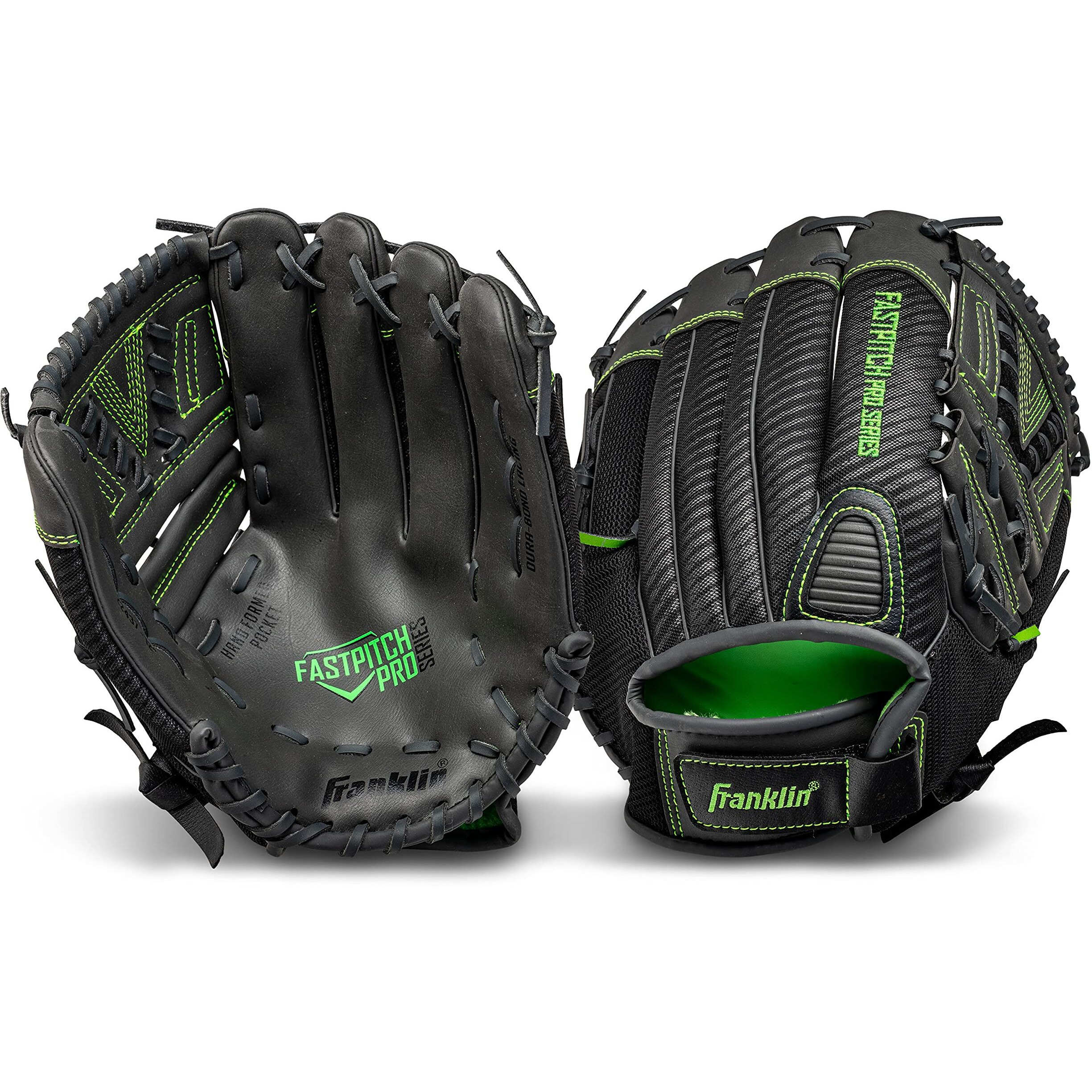 Franklin Sports Softball Glove - Windmill Fastpitch + Slowpitch Softball Glove - Green Softball Mitt - Right Hand Throw Adult + Youth - 13""  Lime