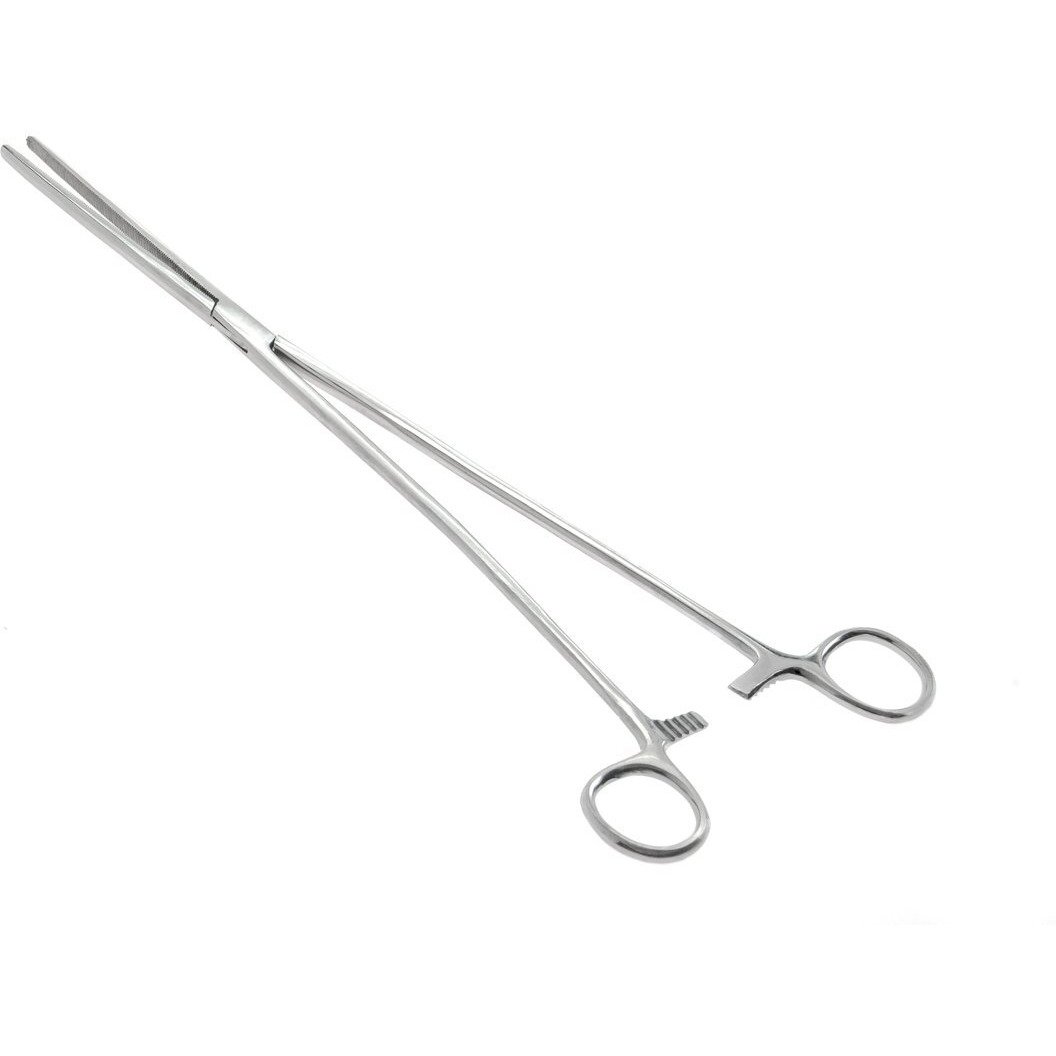 Se 16-Inch Stainless Steel Straight Forceps - Self-Locking  Serrated Tip For Precision Grip And Clamping - Perfect For Crafting  Fishing Tasks  Jewelry Making  And More -615Fs