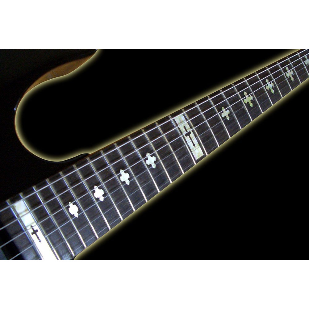 Jockomo Cross White Pearl Guitar Inlay Sticker