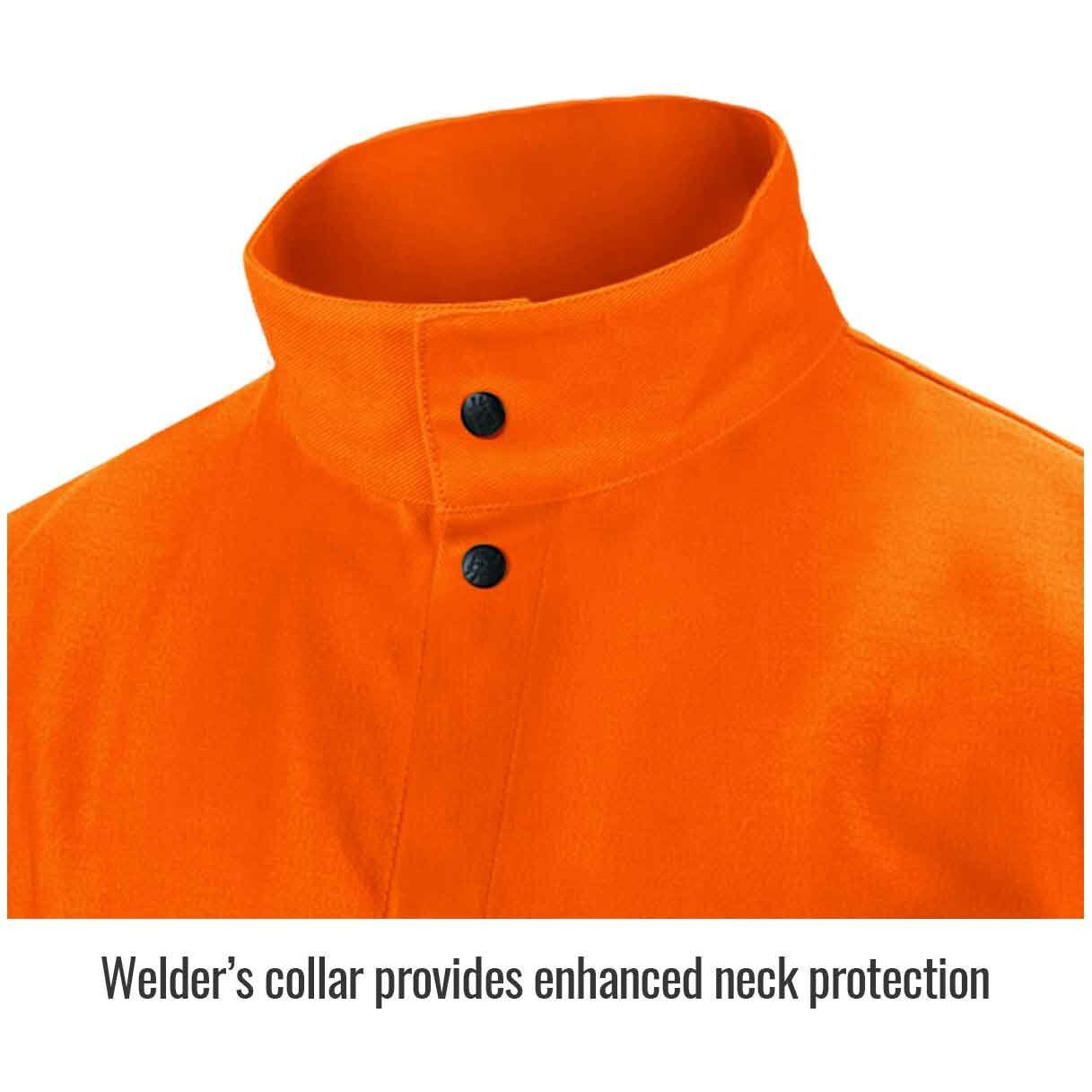 Black Stallion Fo9-30C 30"" 9Oz. Orange Fr Cotton Welding Jacket  3X-La