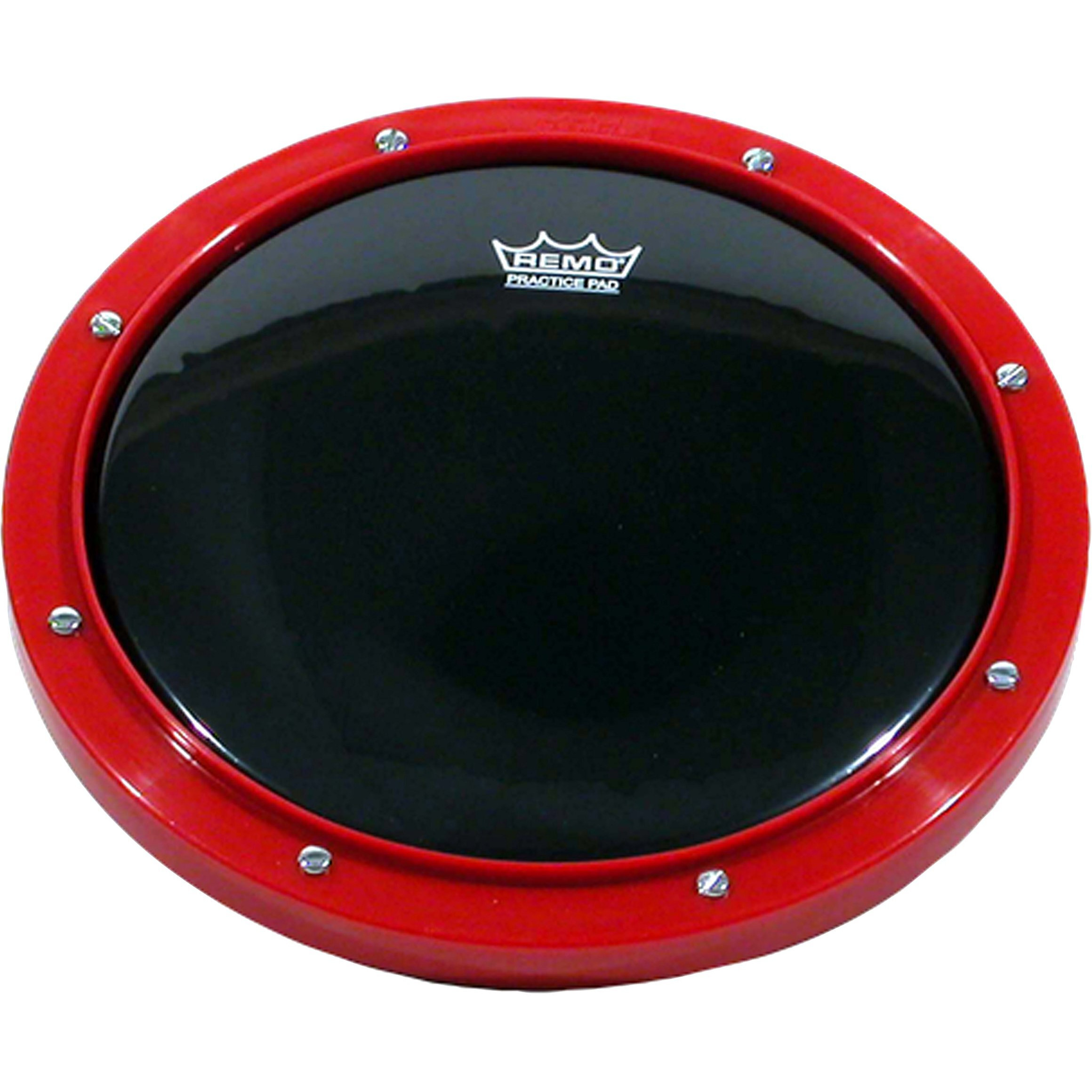 Remo Rt-0010-58 10"" Red Tunable Practice Pad With Ambassador Ebony Drumhead