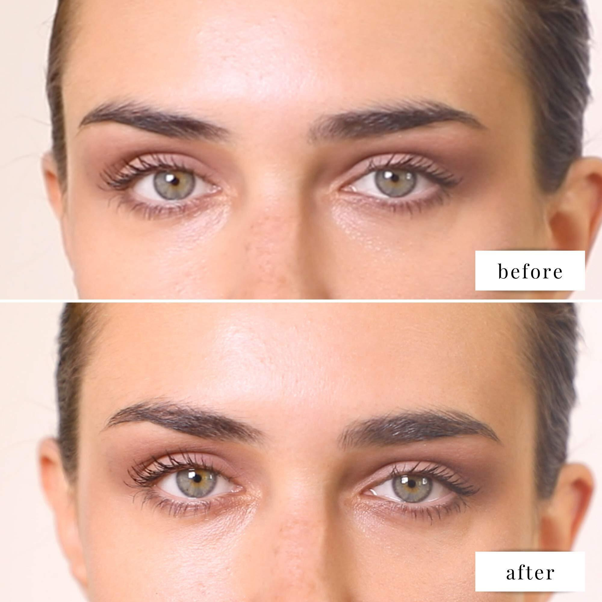 Elizabeth Mott Eyebrow Gel Makeup - Queen Of The Fill Brow Tint And Filler - Brush To Fill In Eyebrows And Cover Gray Hairs  Water Resistant  Long Lasting - Cruelty Free  Dark Medium Brown  4G