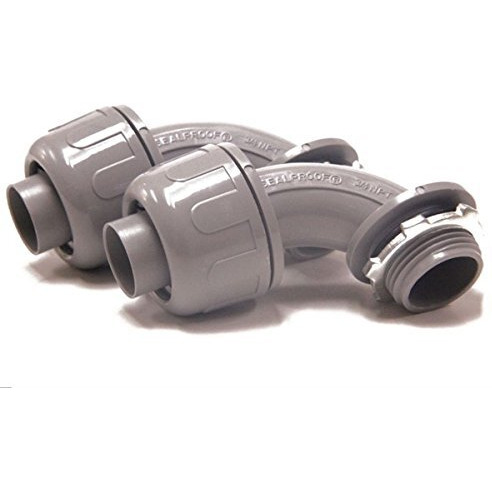 Sealproof 1/2-Inch Nonmetallic Liquid-Tight 90-Degree Electrical Conduit Connector Fitting  1/2"" Dia  5-Pack