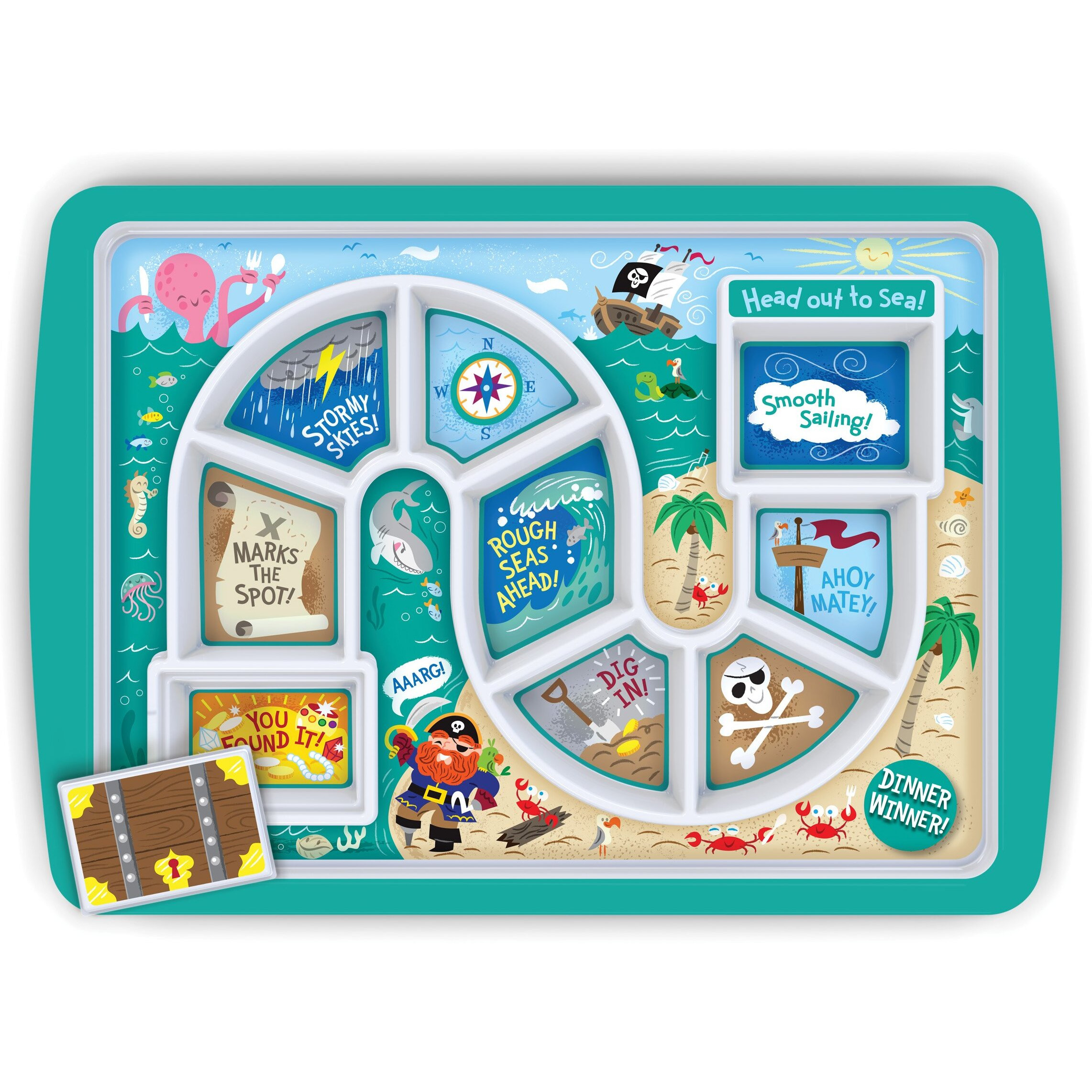 Genuine Fred Dinner Winner Kids' Dinner Tray  Pirate